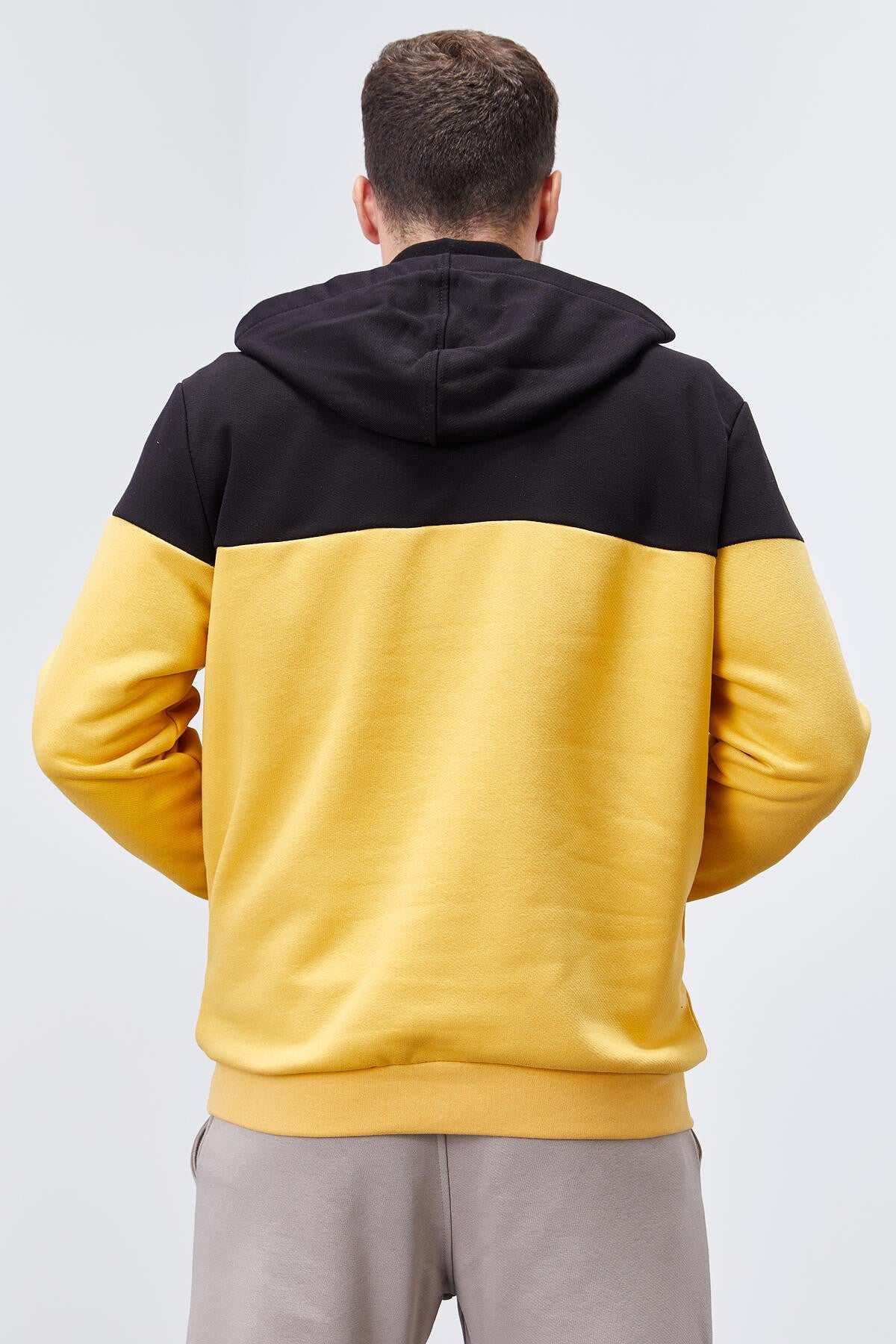 Mustard Men's Half-Zip Standard Fit Hooded Sweatshirt - 88033