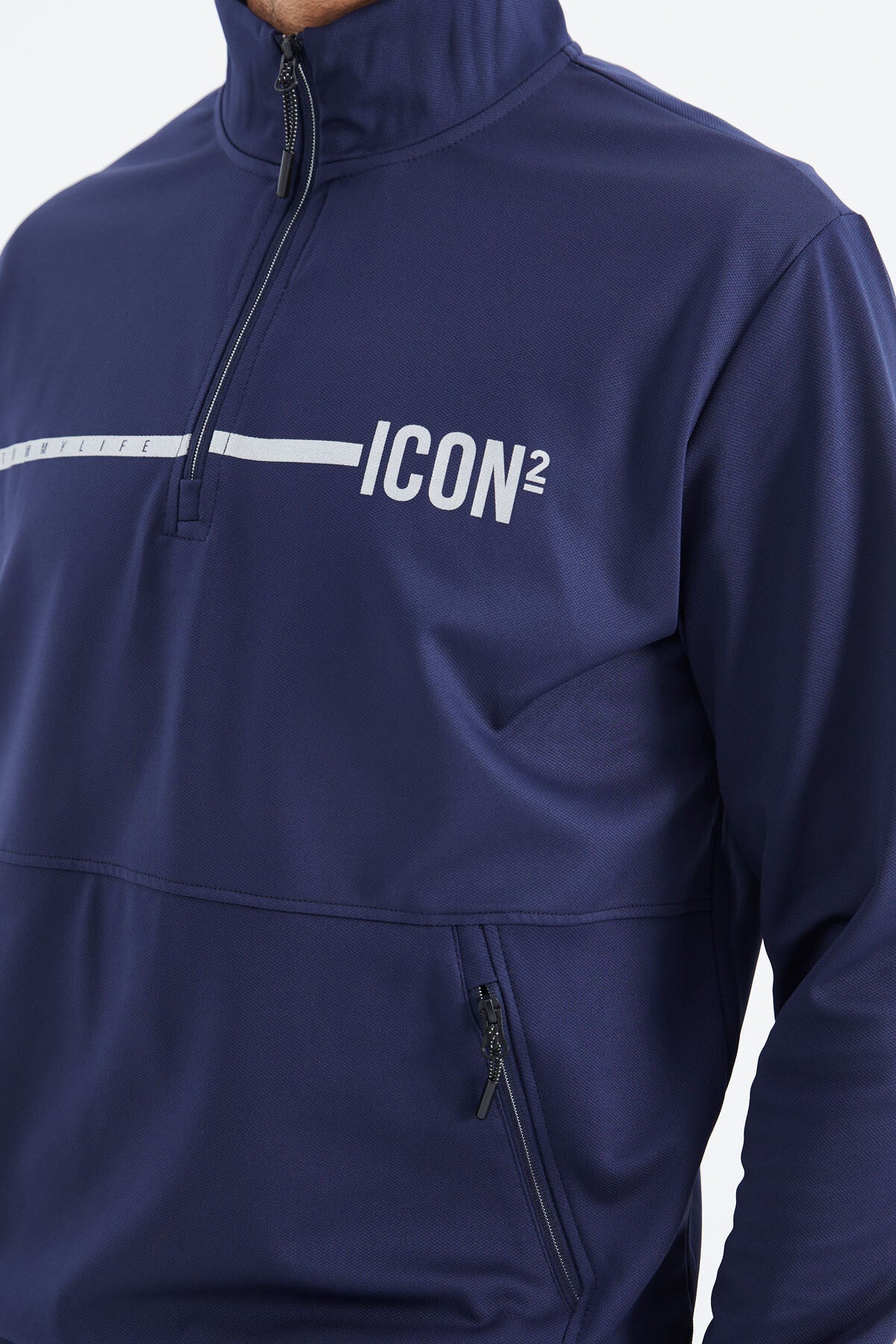 Indigo Stand Collar Men's Tracksuit Set - 85215