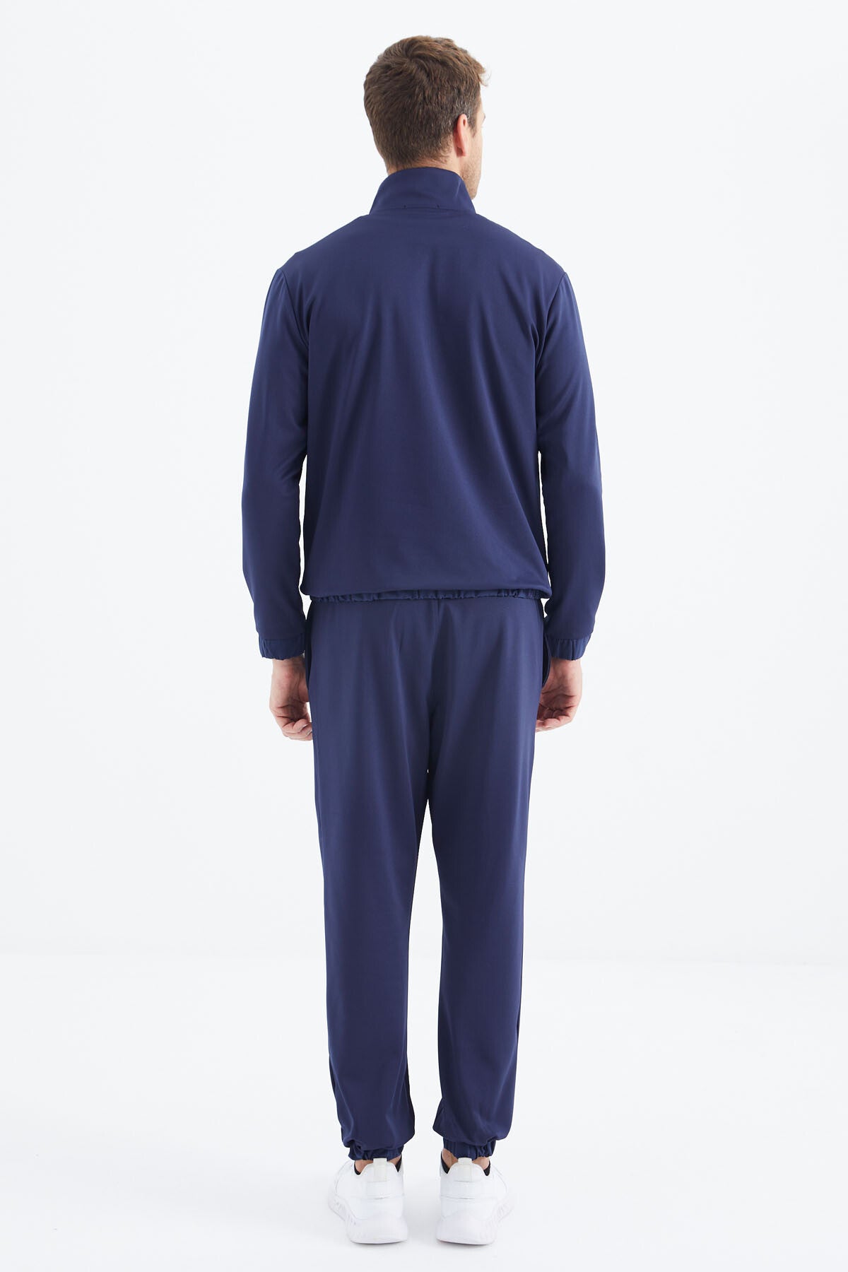 Indigo Stand Collar Men's Tracksuit Set - 85215