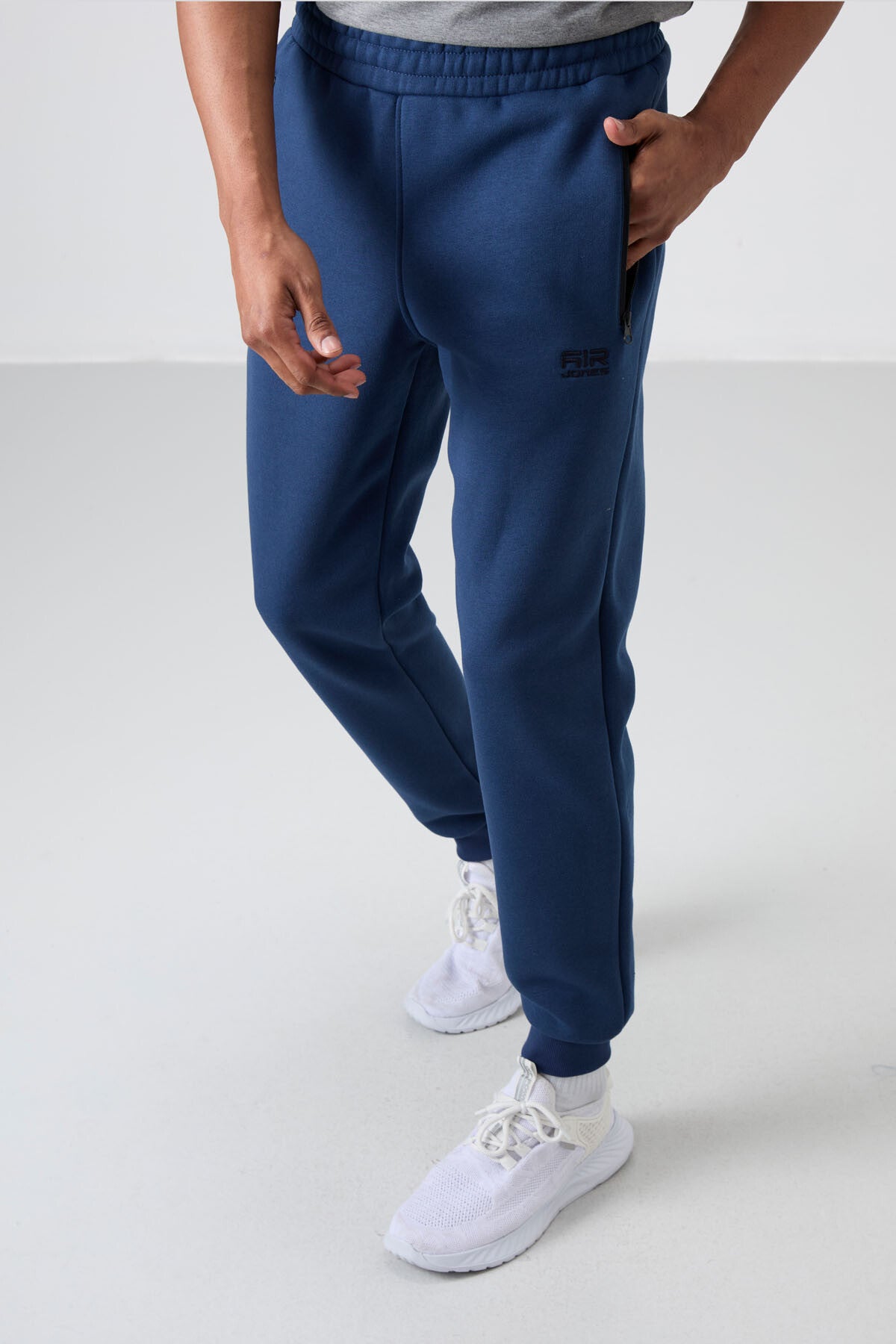 Cesar Indigo Zippered Hooded Men's Tracksuit Bottom - 84929