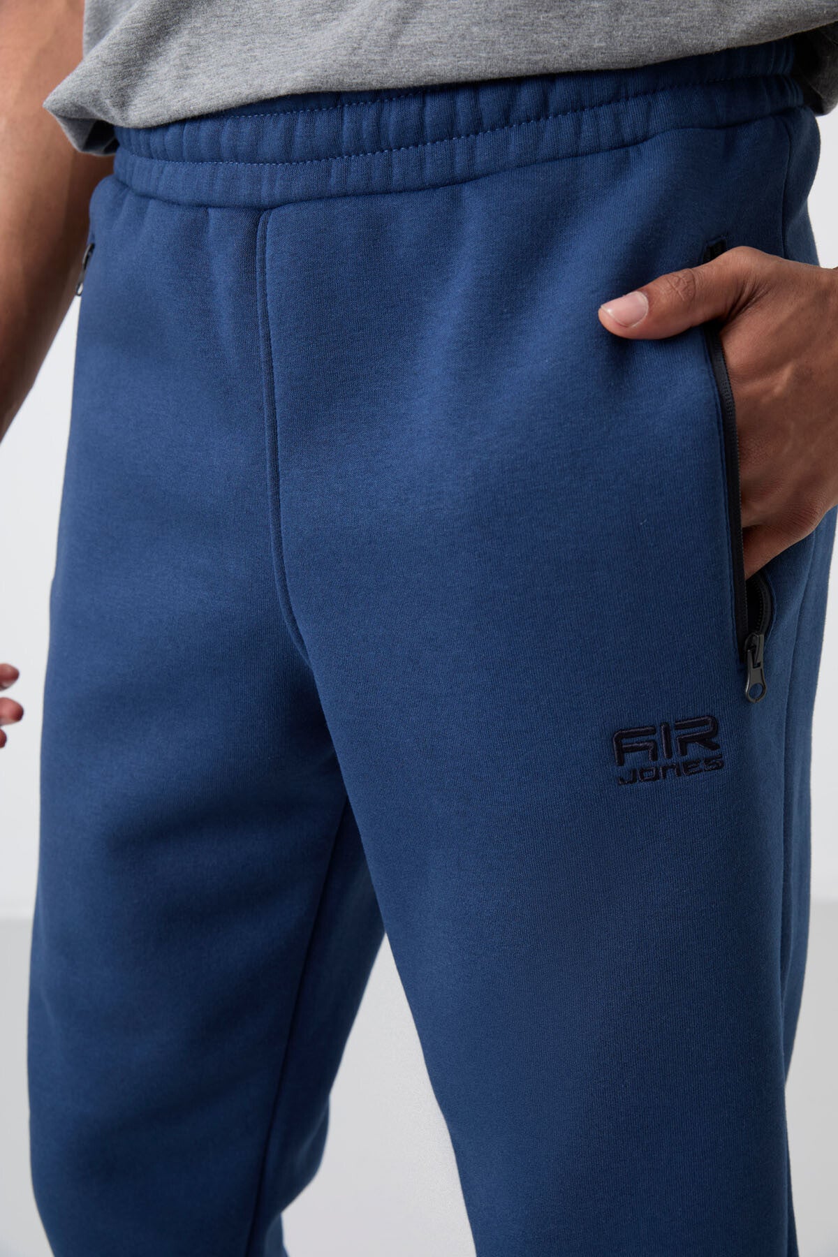 Cesar Indigo Zippered Hooded Men's Tracksuit Bottom - 84929