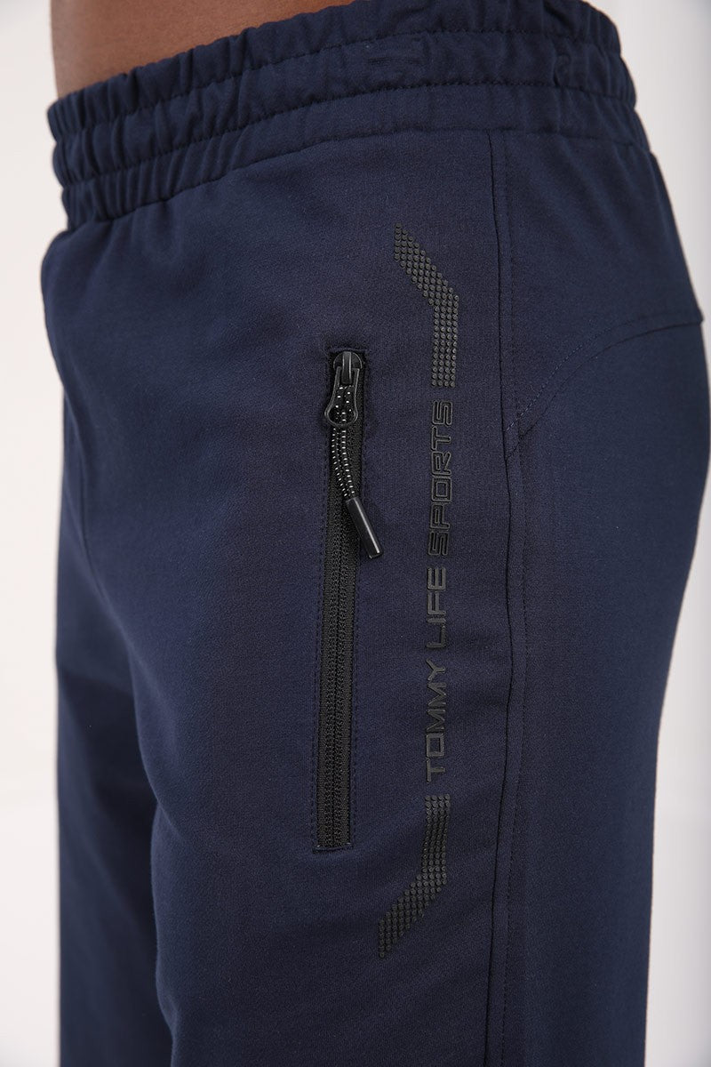 Indigo Zippered Pocket Detailed Standard Fit Men's Shorts - 81141