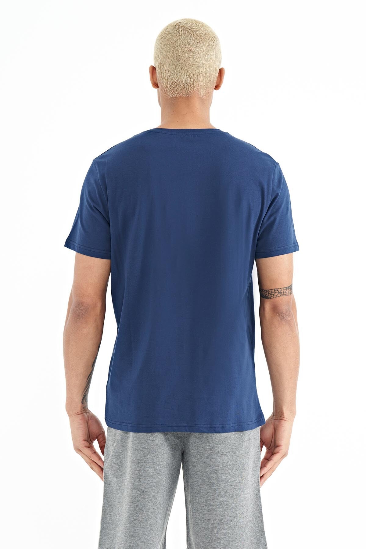 Boris Indigo Standard Fit Men's T-Shirt - 88206