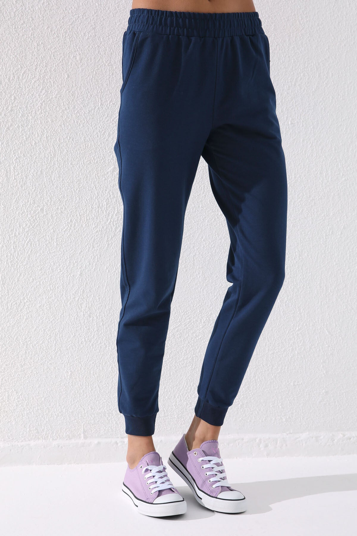 Indigo high-waisted jogger comfy form women Tracksuit