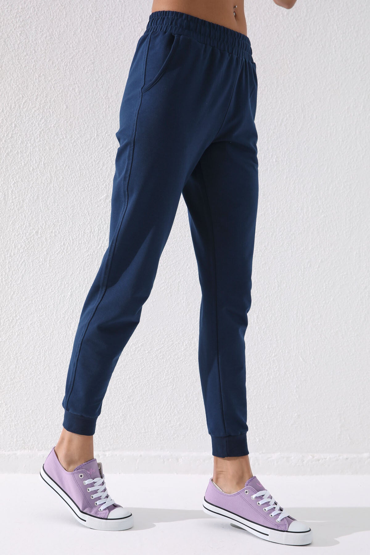 Indigo high-waisted jogger comfy form women Tracksuit