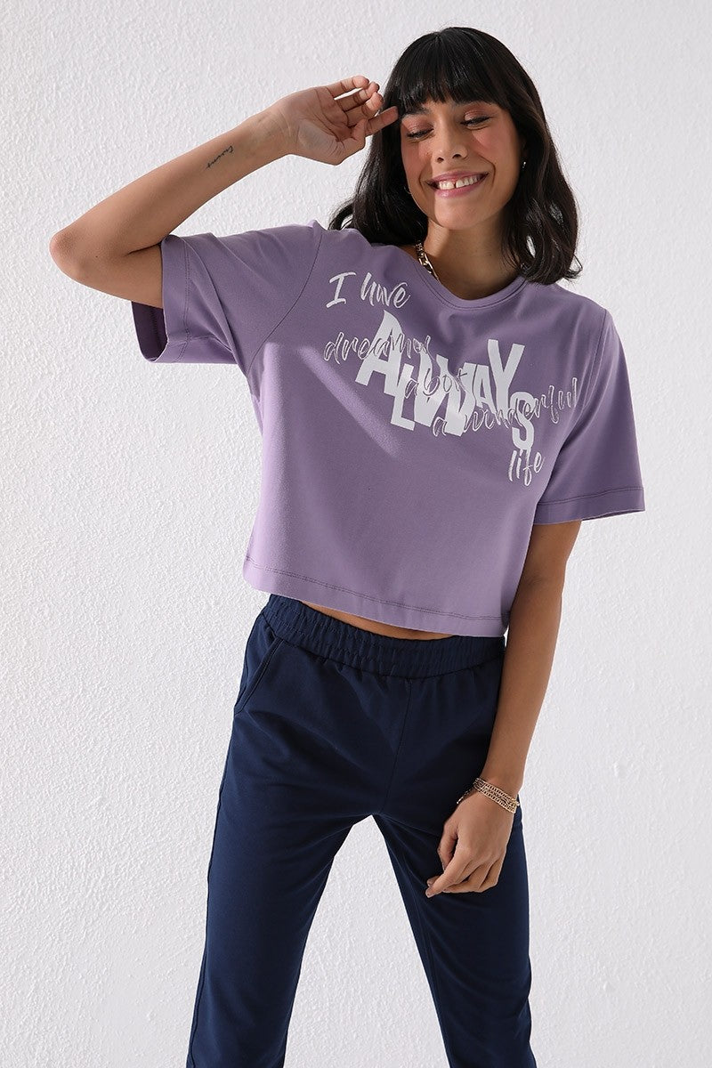 Indigo high-waisted jogger comfy tracksuit bottoms