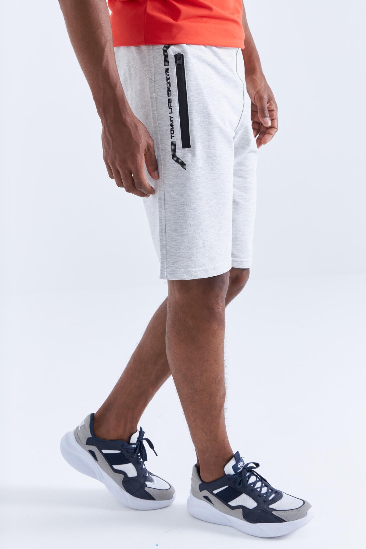 Black Zippered Detailed Standard Fit Men's Shorts - 81141