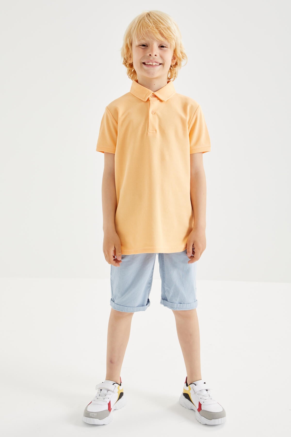 Classic Short Sleeve Polo Collar Boys' T-Shirt - 10962