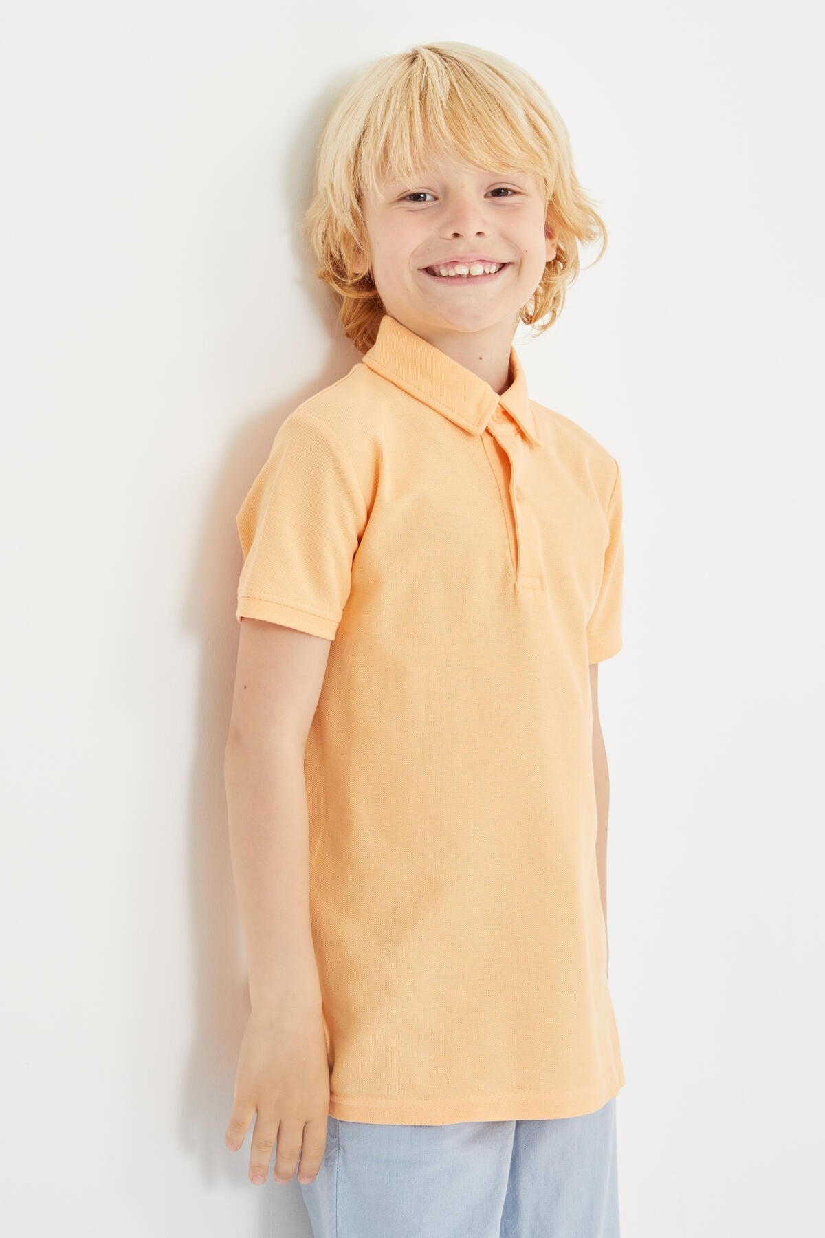 Classic Short Sleeve Polo Collar Boys' T-Shirt - 10962