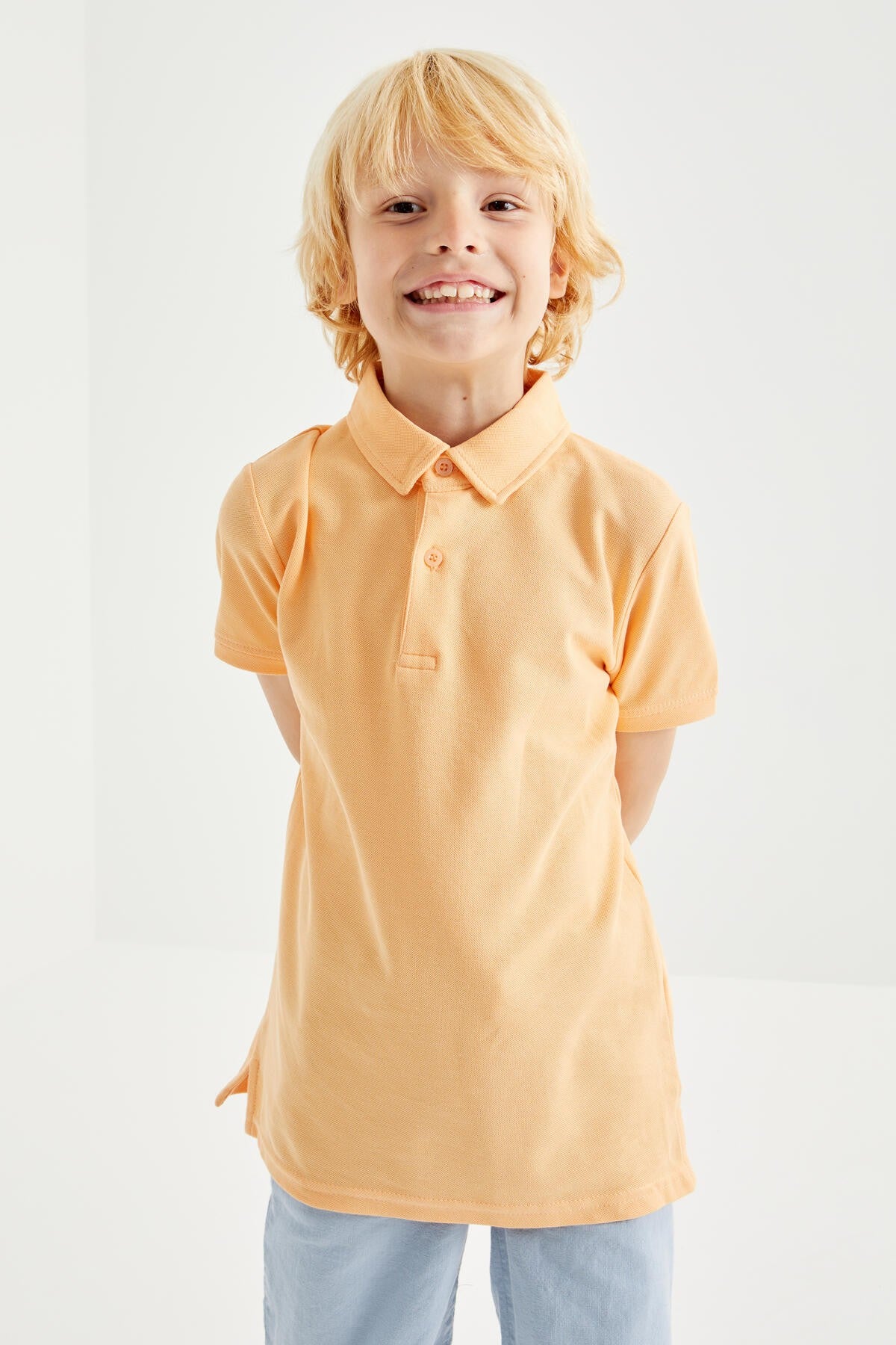 Classic Short Sleeve Polo Collar Boys' T-Shirt - 10962