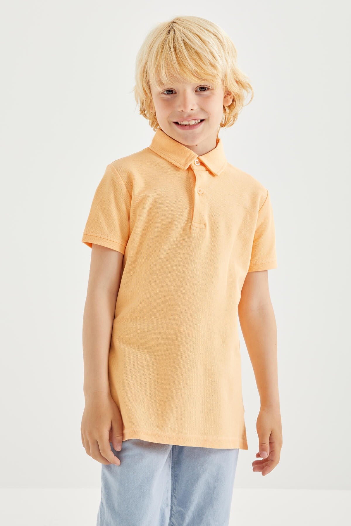 Classic Short Sleeve Polo Collar Boys' T-Shirt - 10962