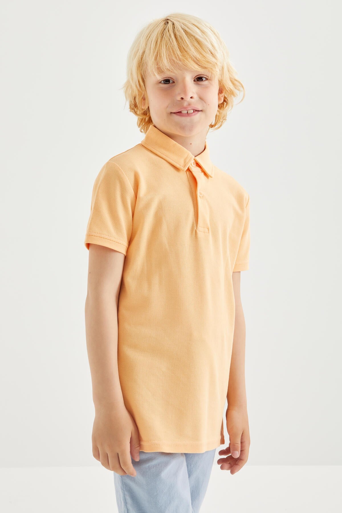 Classic Short Sleeve Polo Collar Boys' T-Shirt - 10962