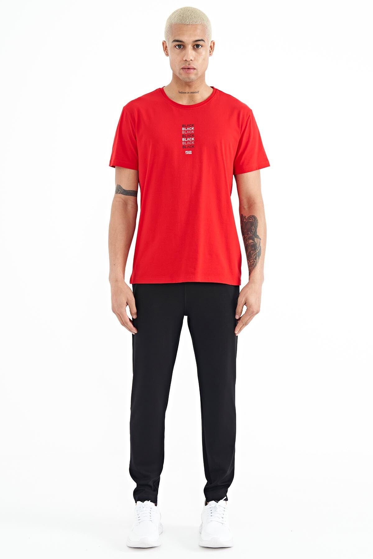 Tylor Red Print Men's T-Shirt - 88227