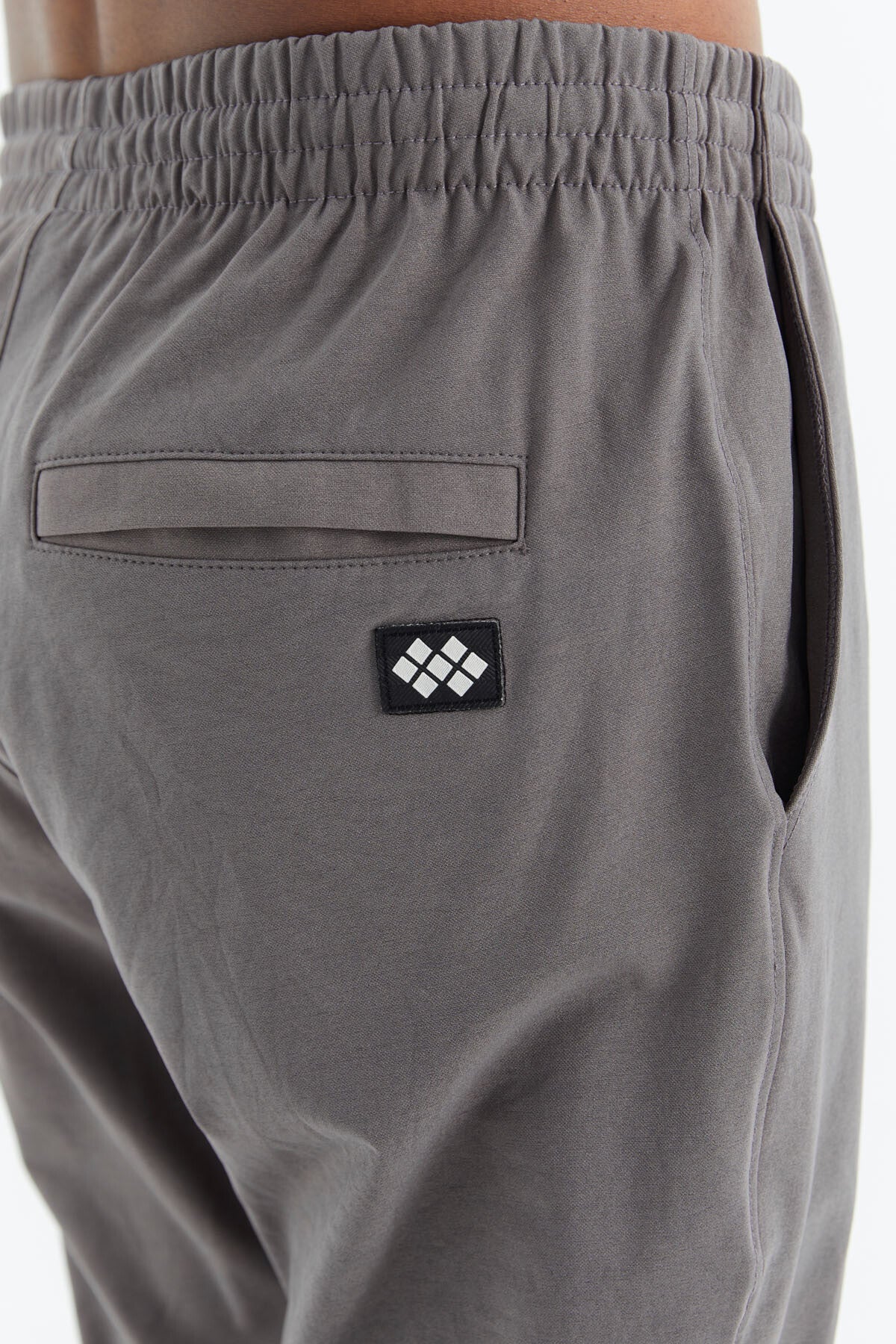 Dark Grey Laced Pocket Detailed Relax Fit Men's Tracksuit Bottom - 84997