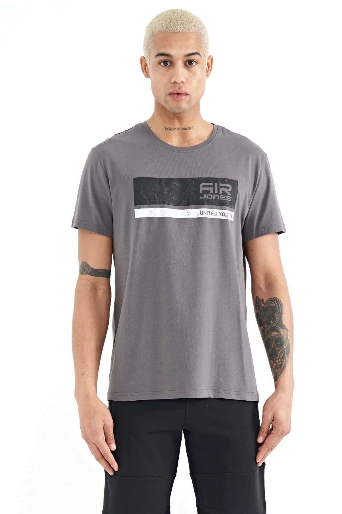Luke Grey O Collar Men's T-Shirt - 88221