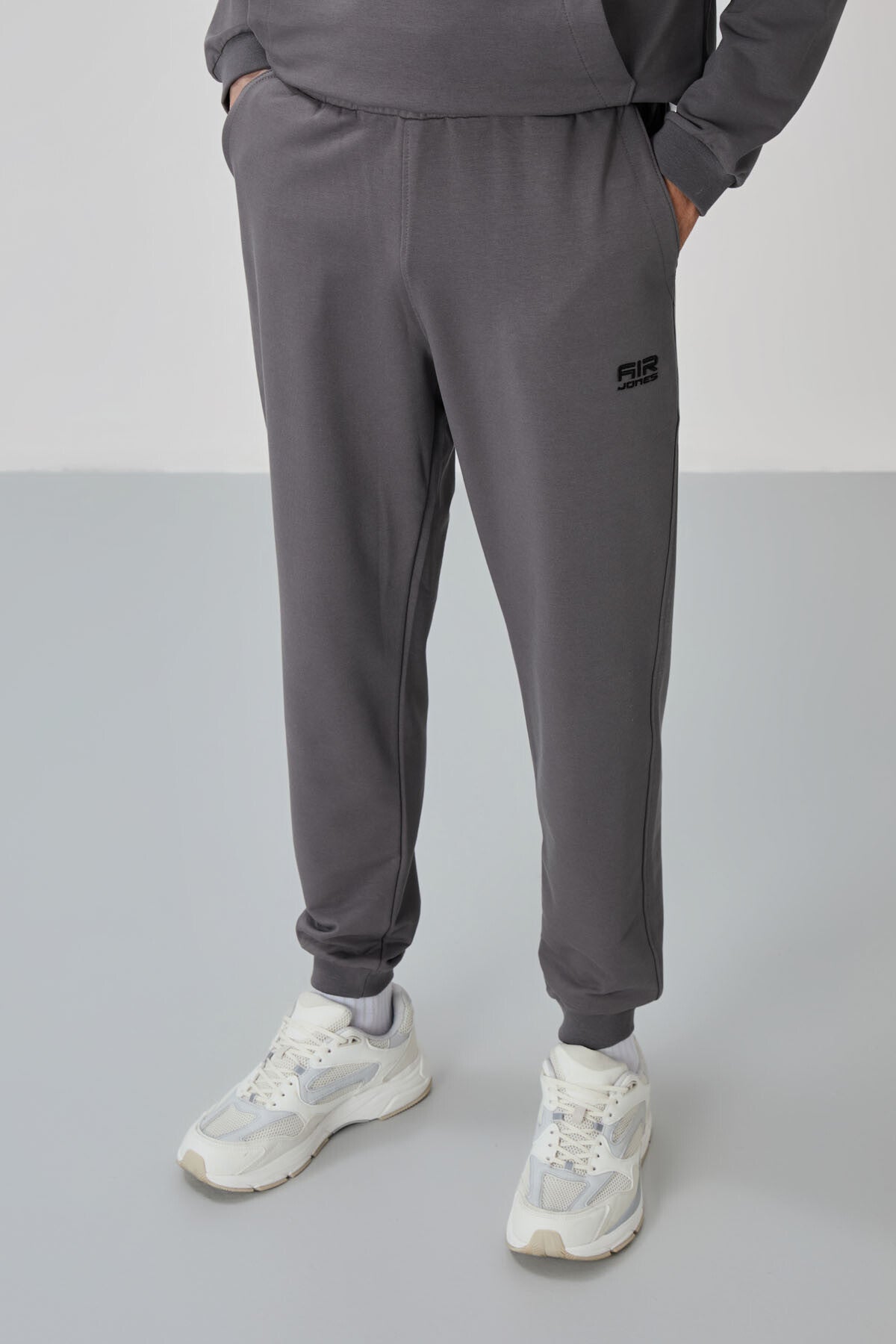 Herbert Dark Grey Stand Collar Tracksuit Set - 85233