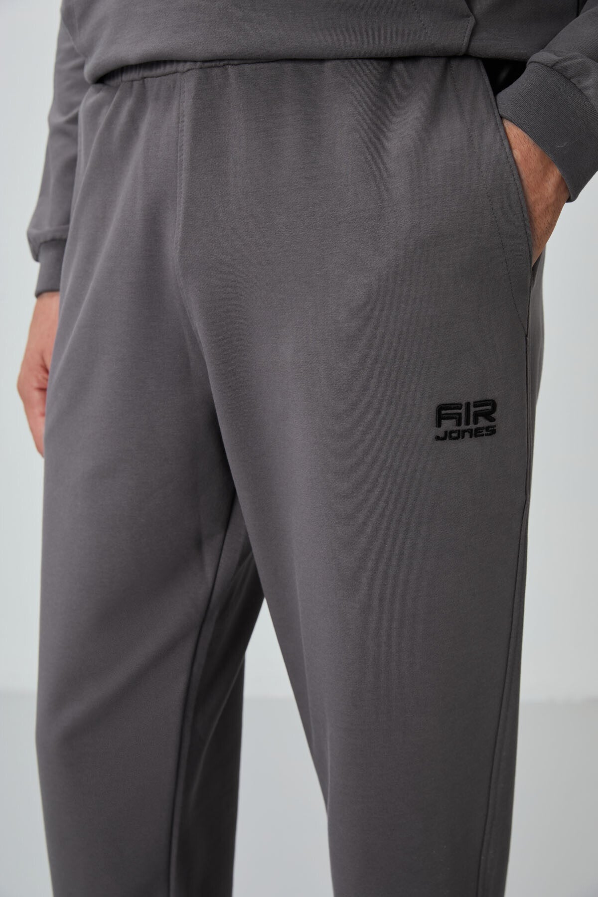 Herbert Dark Grey Stand Collar Tracksuit Set - 85233