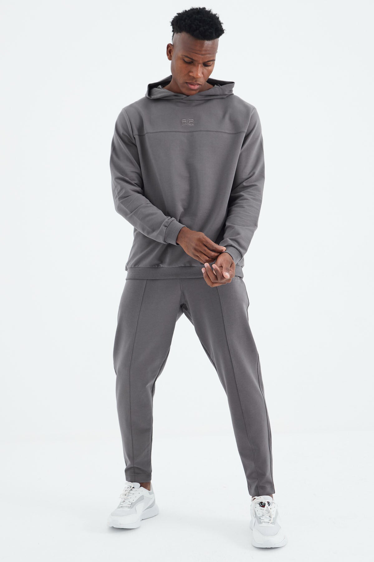 Kelvin Dark Gray Kelvin Basic Men's Tracksuit Set - 85230