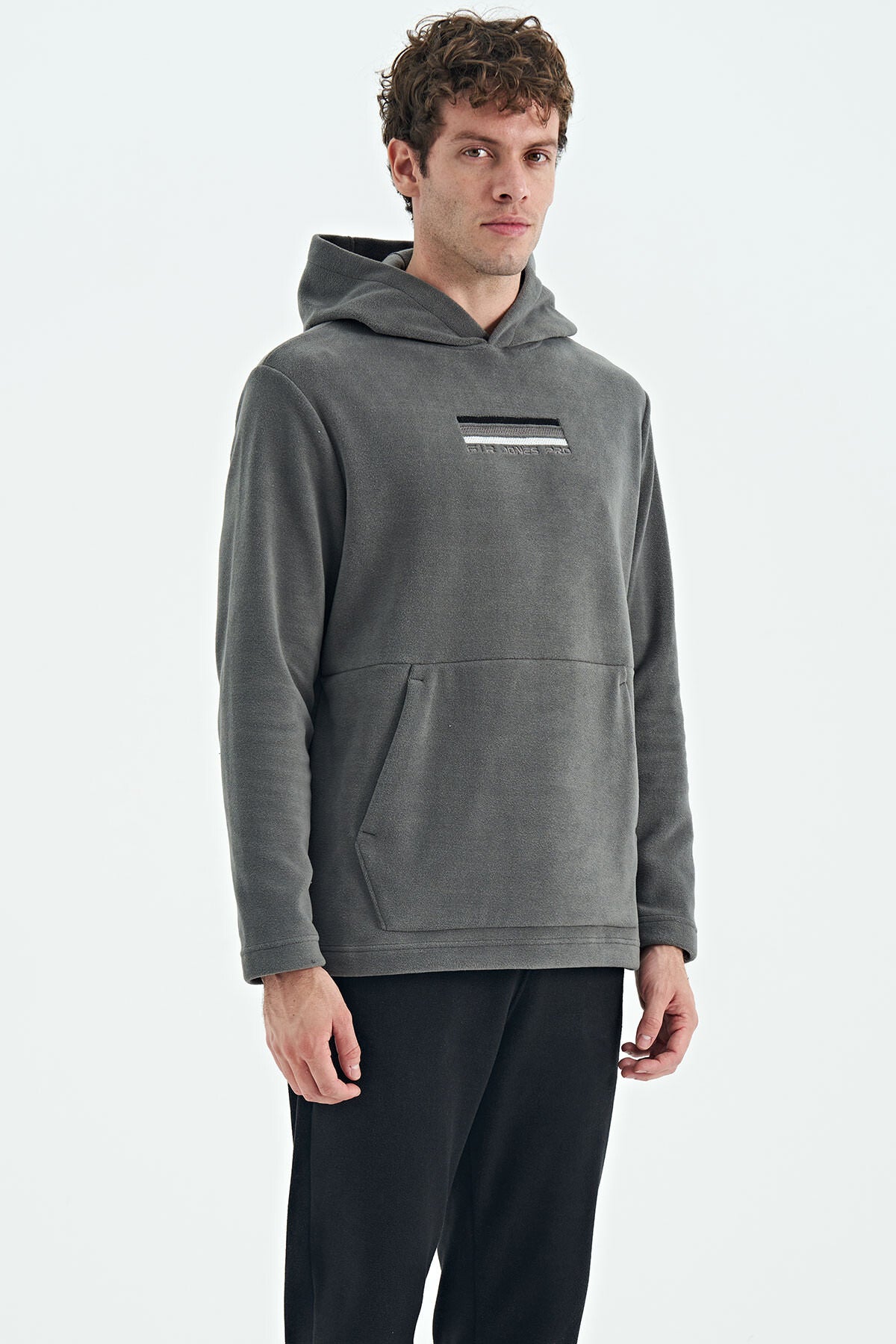 Dark Grey Men's Fleece Sweatshirt - 88301