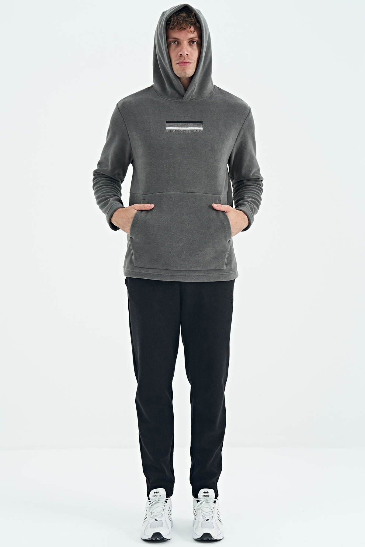 Dark Grey Men's Fleece Sweatshirt - 88301