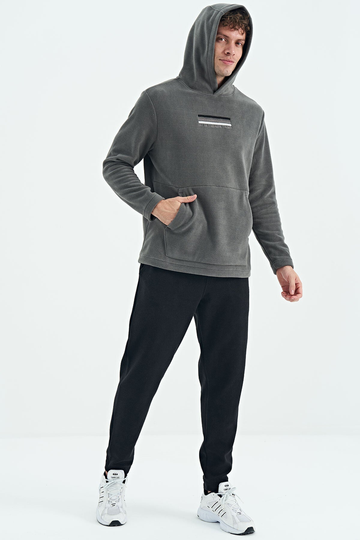 Dark Grey Men's Fleece Sweatshirt - 88301