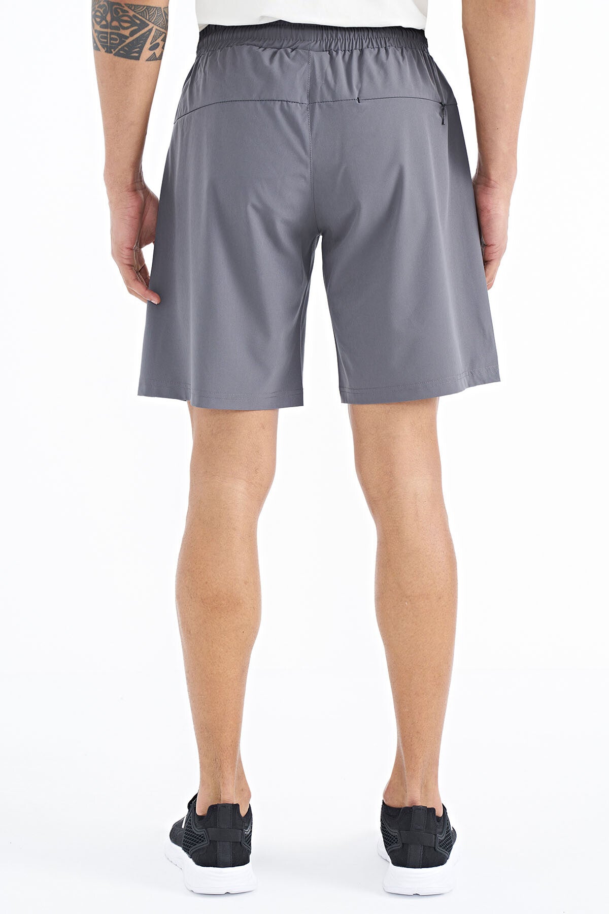 Dark Gray Side Pocket Detailed Elastane Men's Shorts - 81238