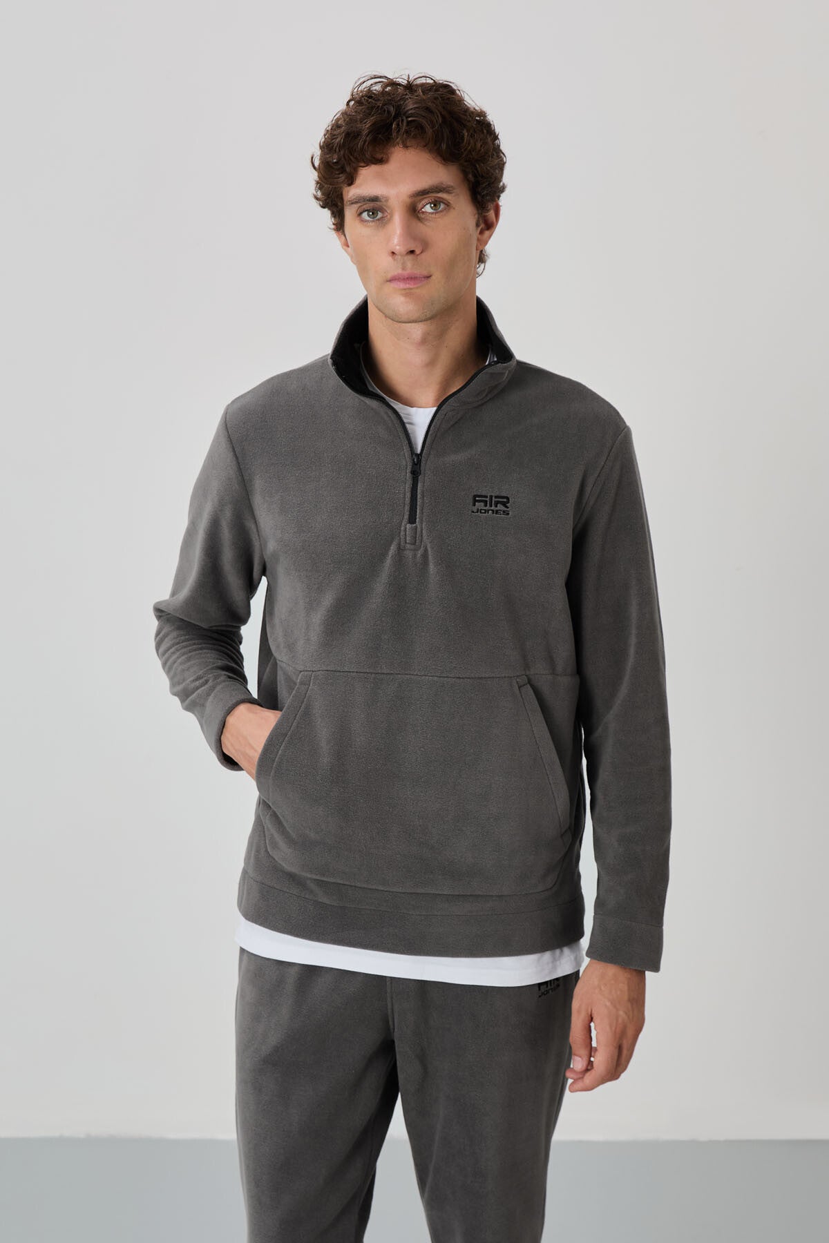 Carol Dark Grey Polar Men's Tracksuit Set - 85226