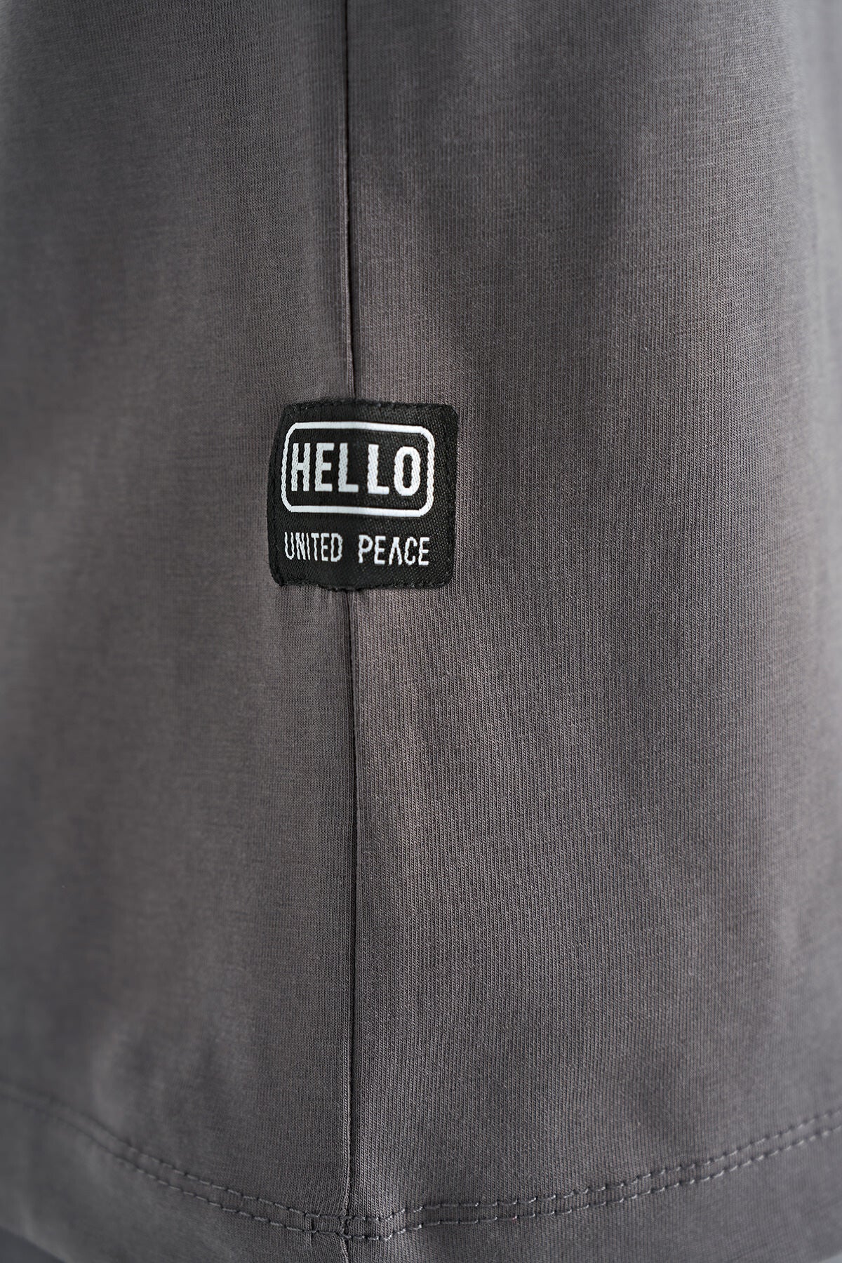 Dark Gray Print O Collar Standard Fit Boys T-Shirt - 11149