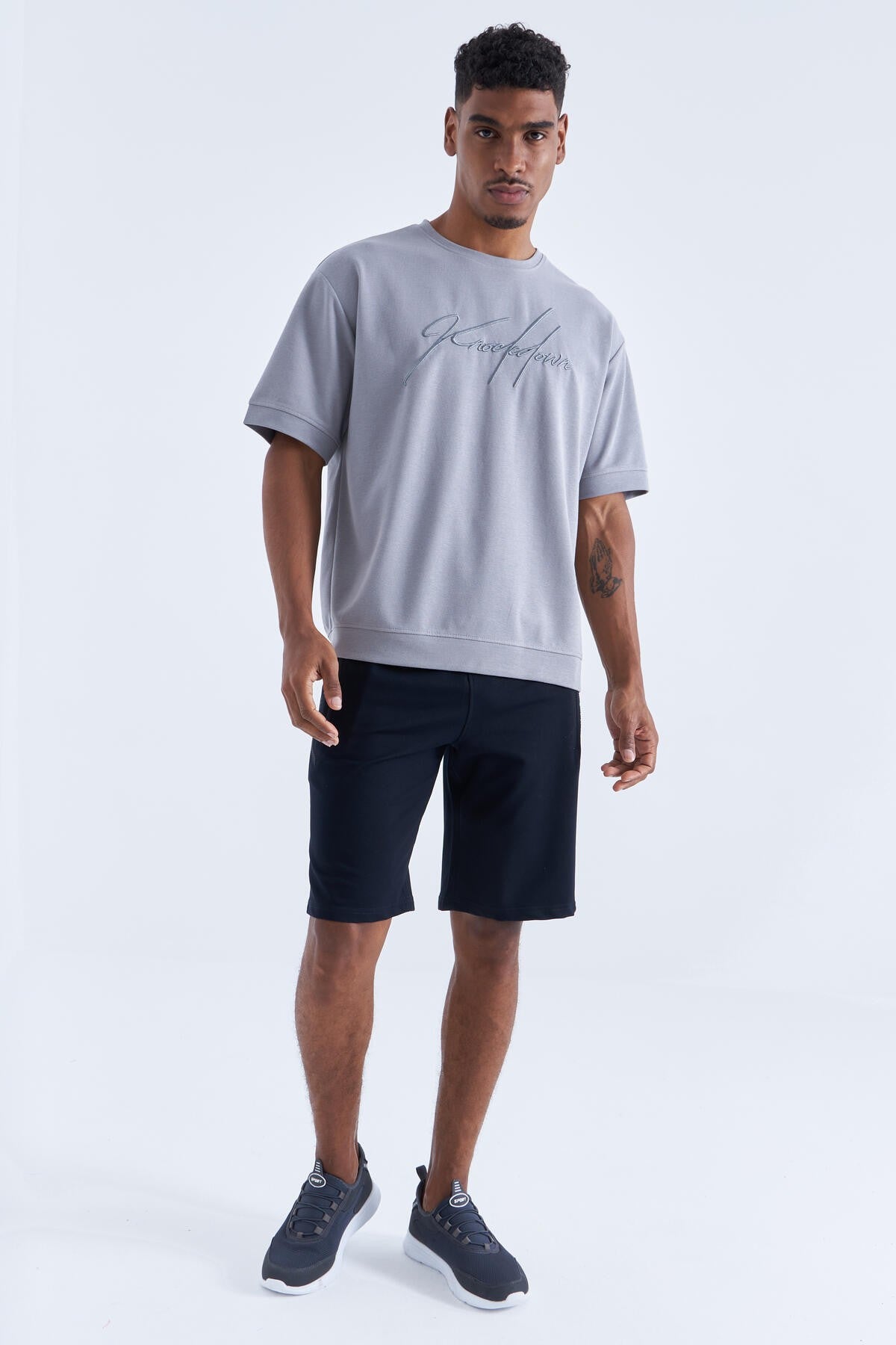 Lace - Black Zippered Pocket Detailed Standard Fit Men's Shorts - 81141