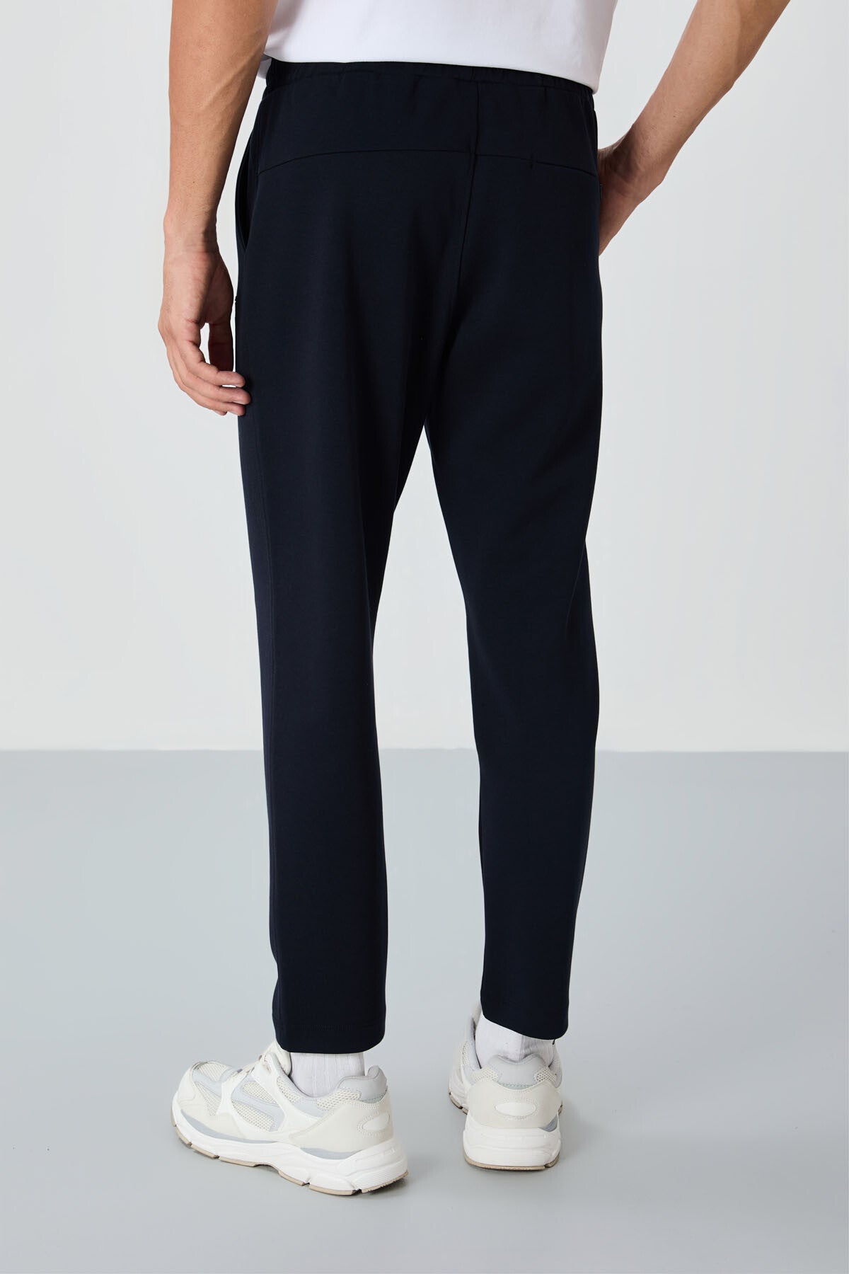 Perry Navy Blue Back Hidden Pocket Detailed Men's Tracksuit Bottom - 84983
