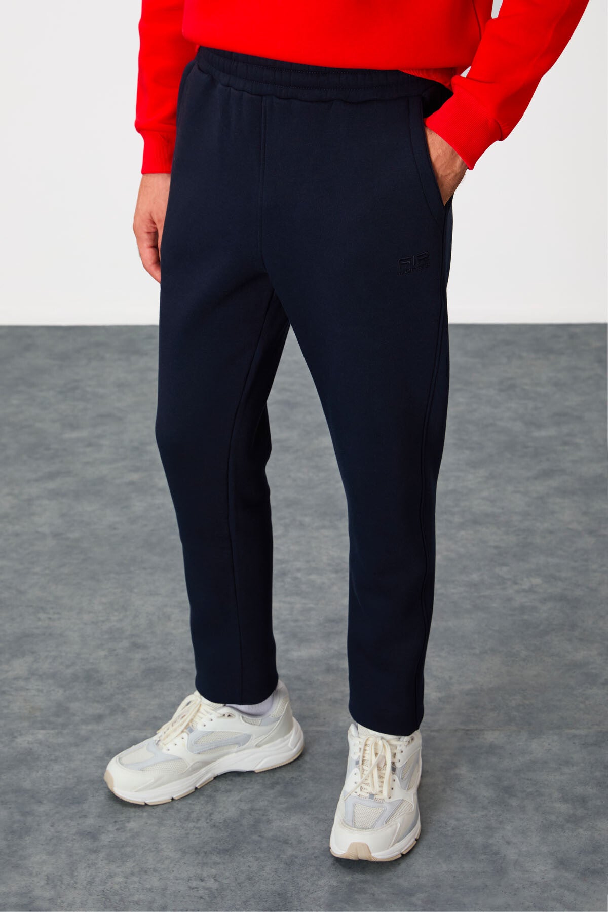 Colin Navy Blue Striped Men's Tracksuit Bottom - 84941