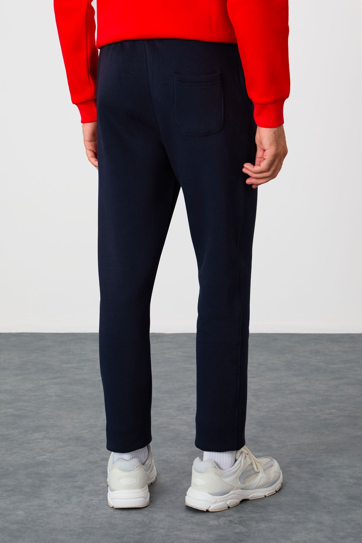 Colin Navy Blue Striped Men's Tracksuit Bottom - 84941