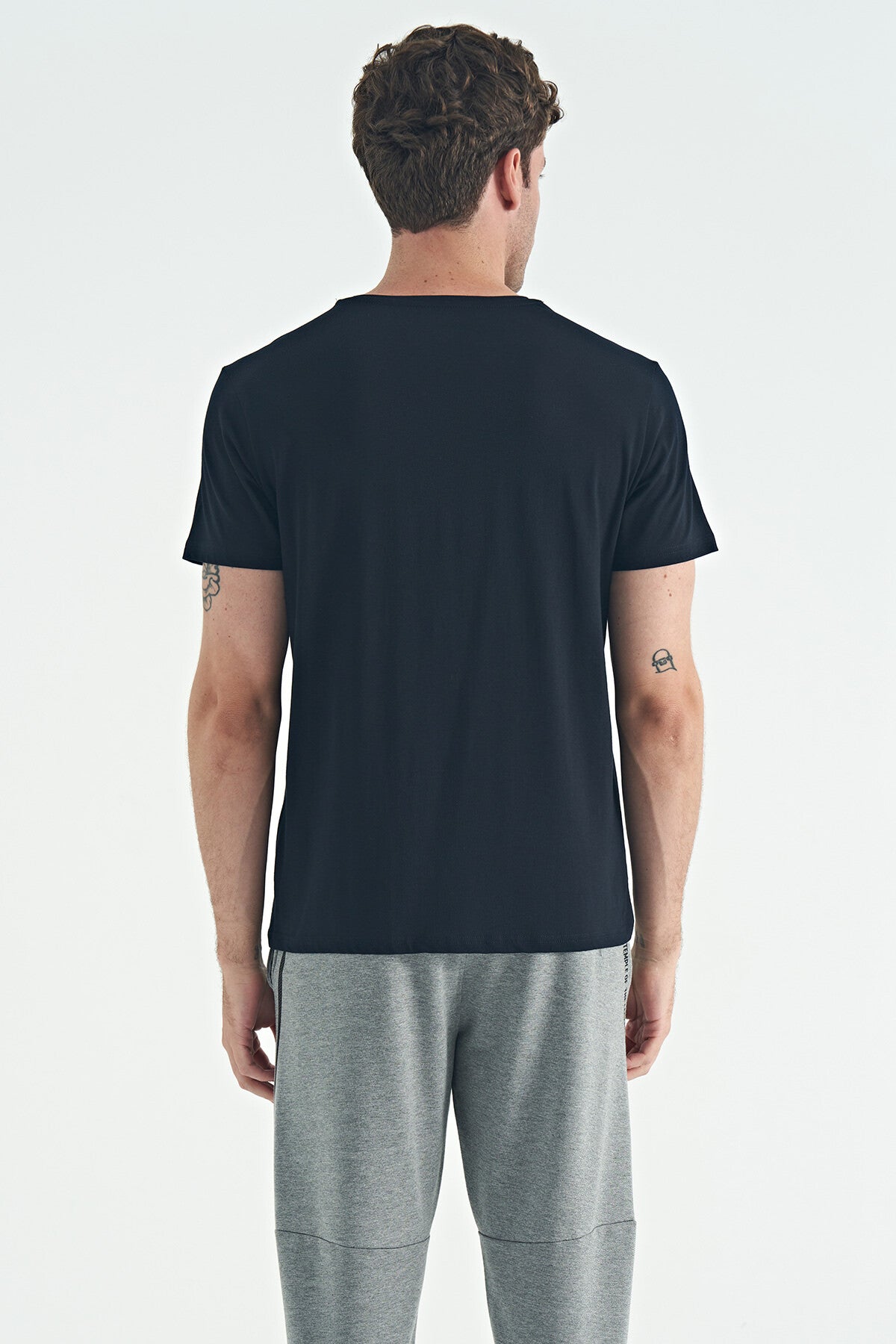 Elvis Navy Blue Standard Fit Men's T-Shirt - 88218