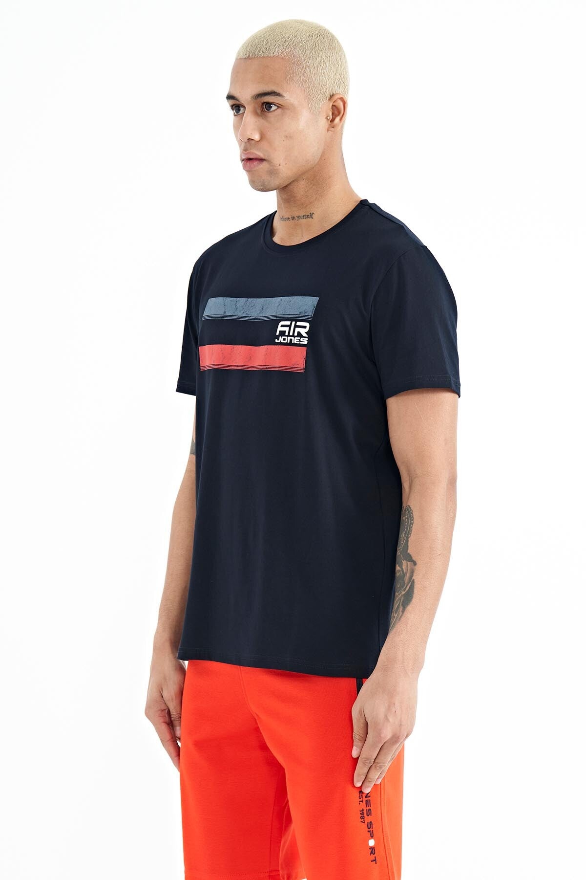 Donald Lacivert Standard Fit Men's T-Shirt - 88217