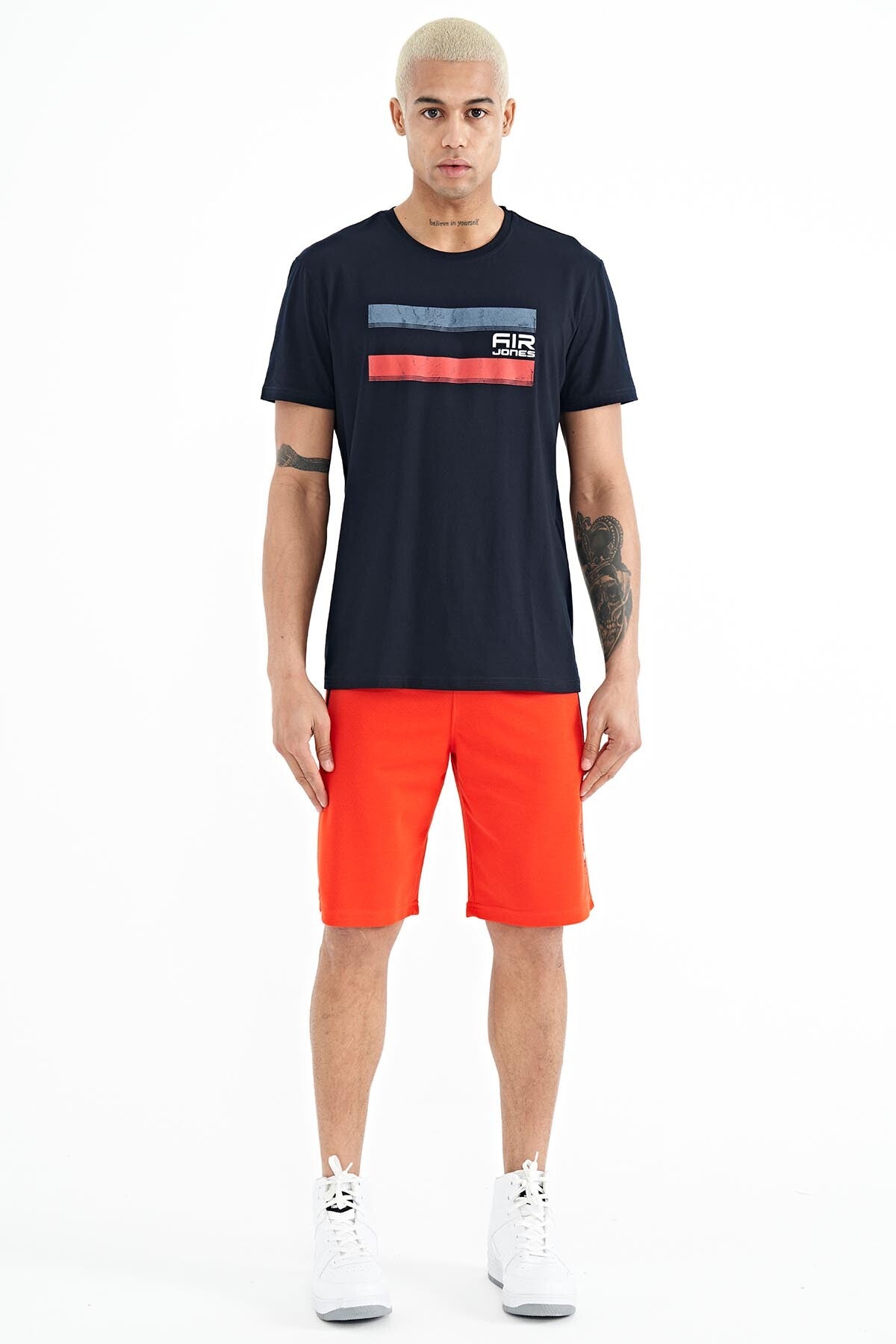Donald Lacivert Standard Fit Men's T-Shirt - 88217