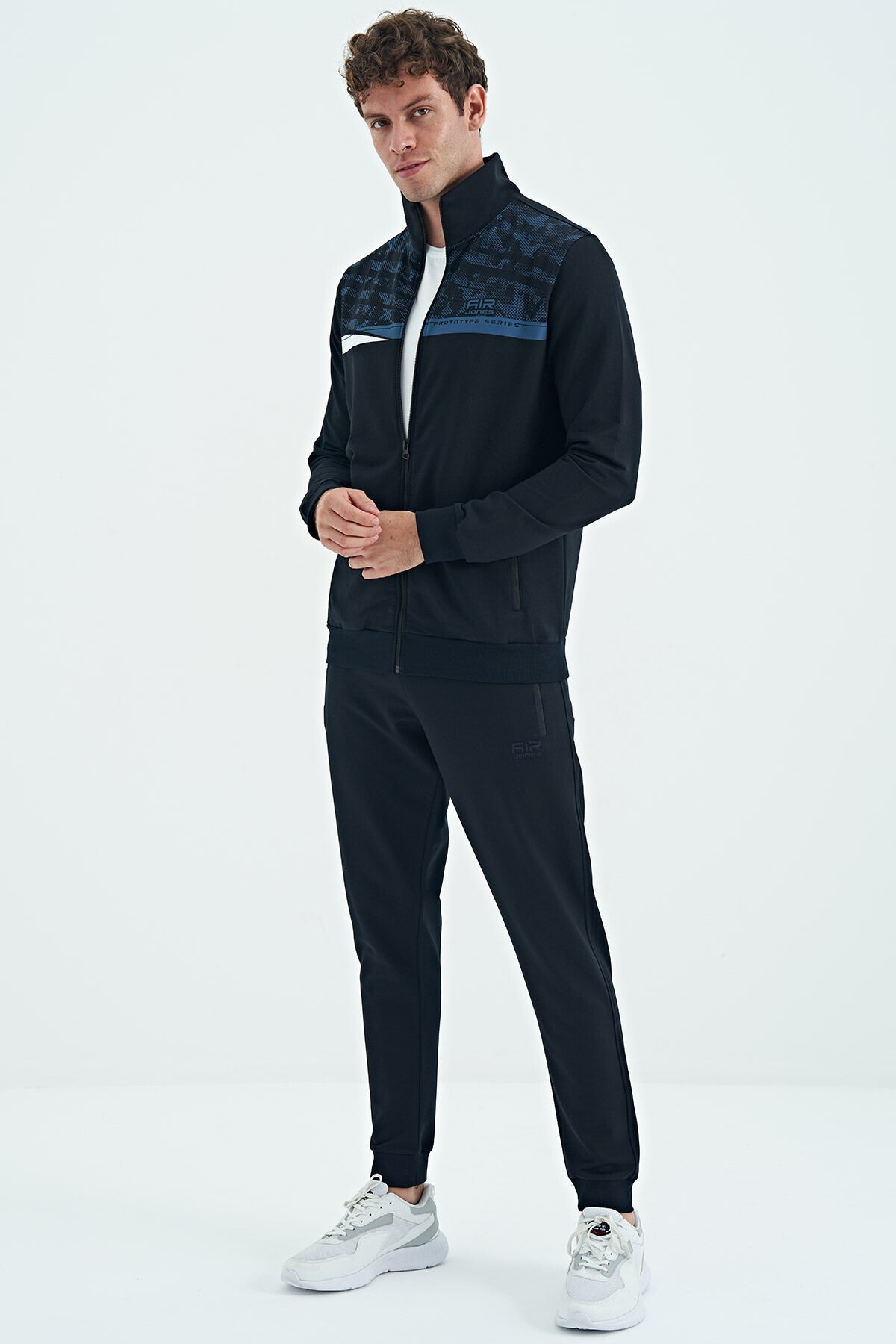 Harry Navy Blue Standard Fit Men's Tracksuit Set - 85197