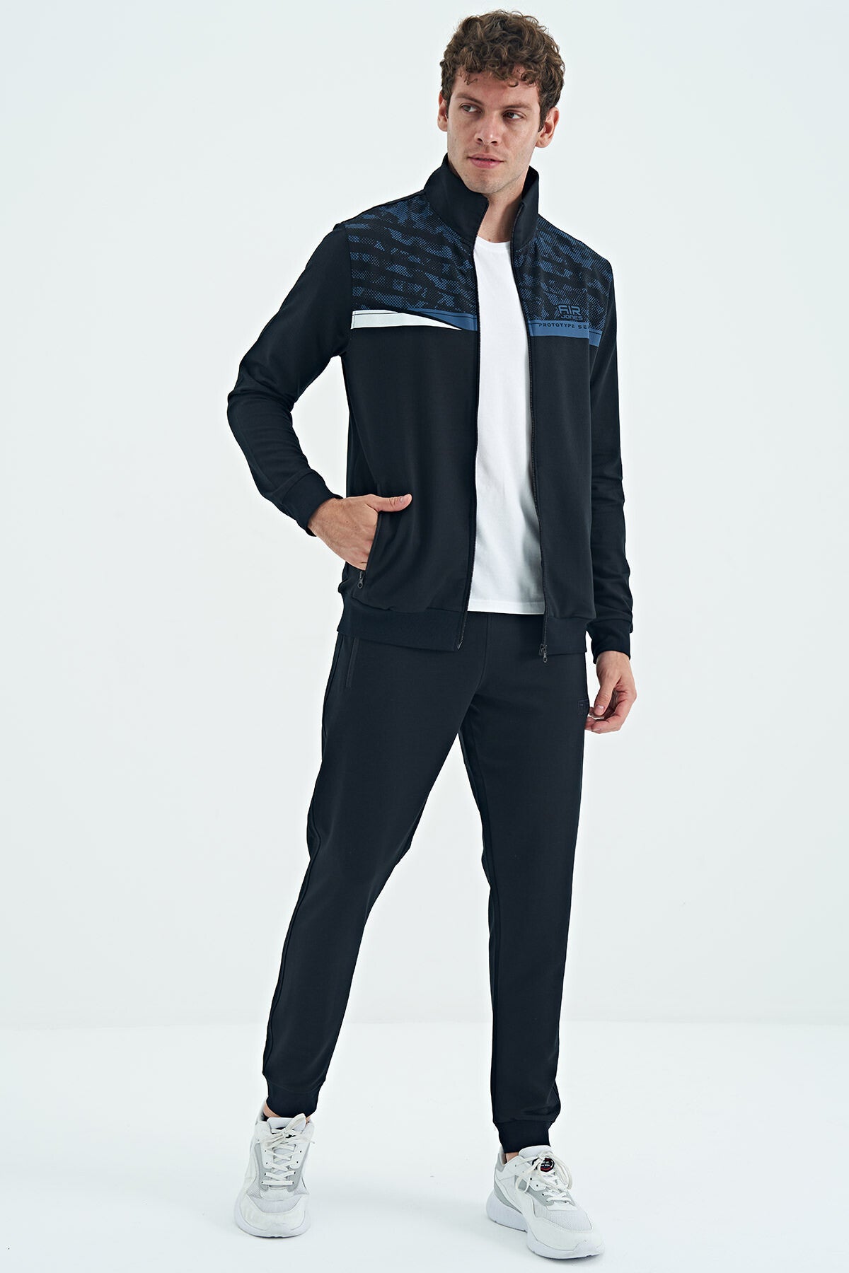 Harry Navy Blue Standard Fit Men's Tracksuit Set - 85197