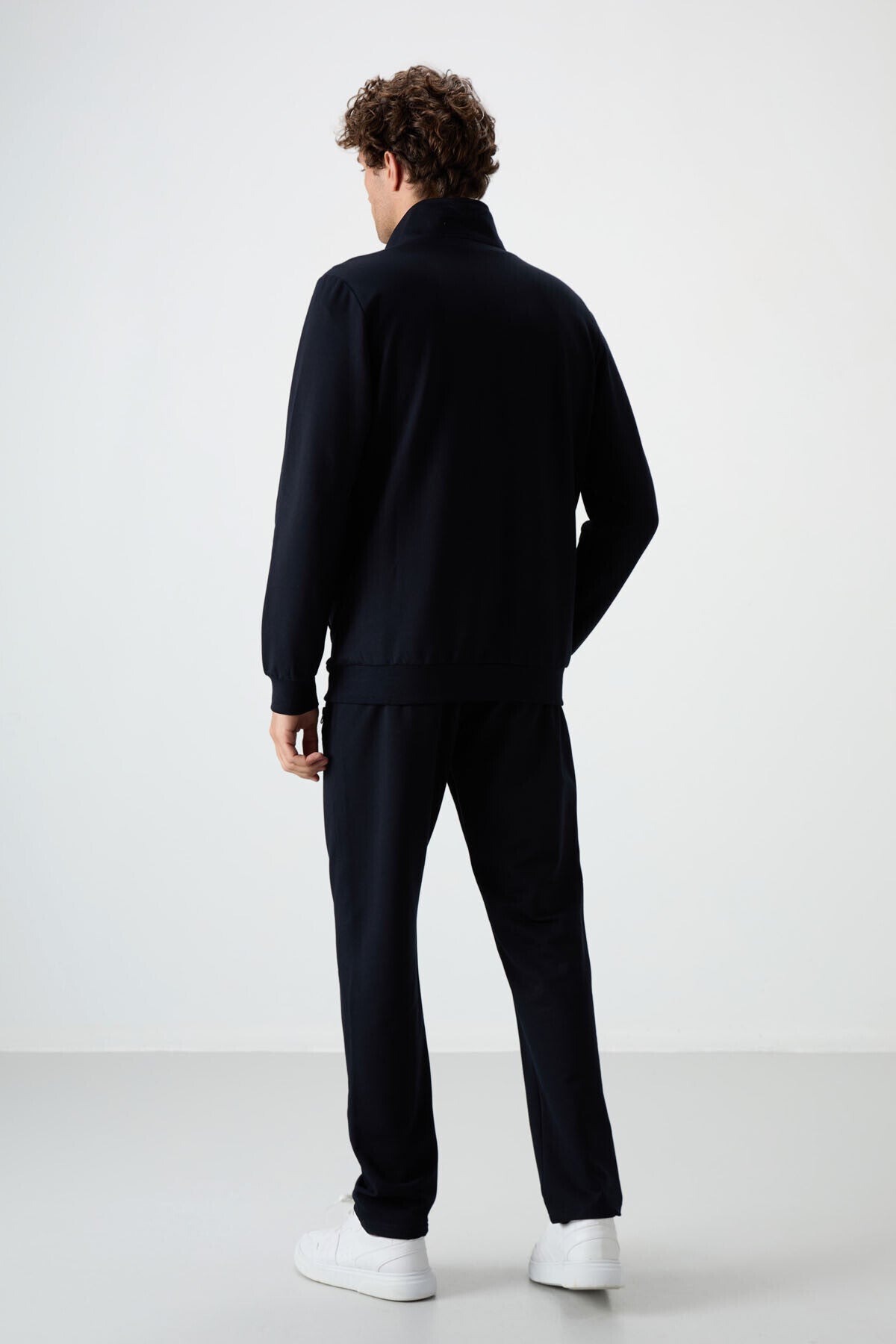 Troy Navy Blue Standard Fit Men's Tracksuit Set - 85196