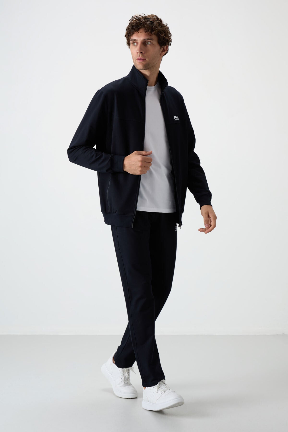 Troy Navy Blue Standard Fit Men's Tracksuit Set - 85196