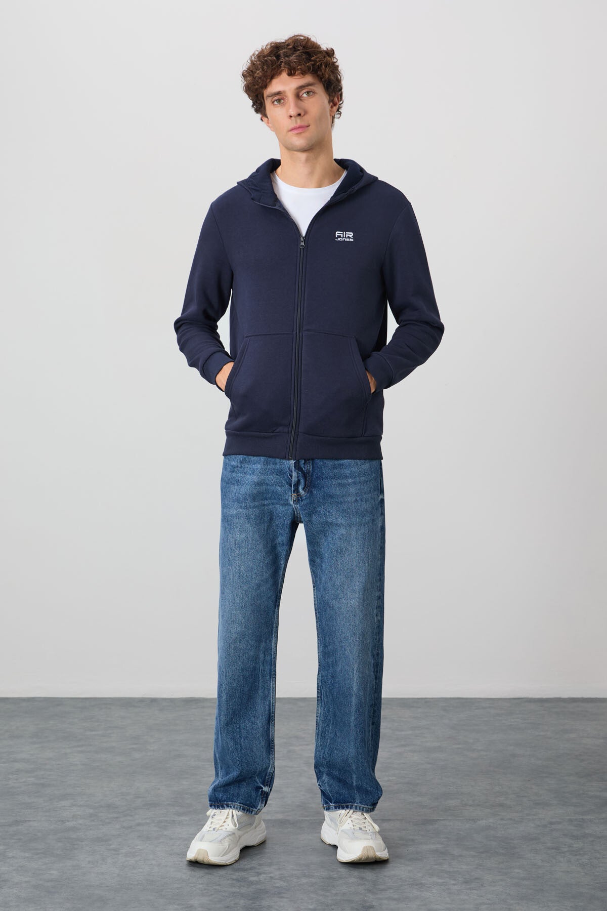 Hector Lacivert Hooded Men's Sweatshirt - 88139