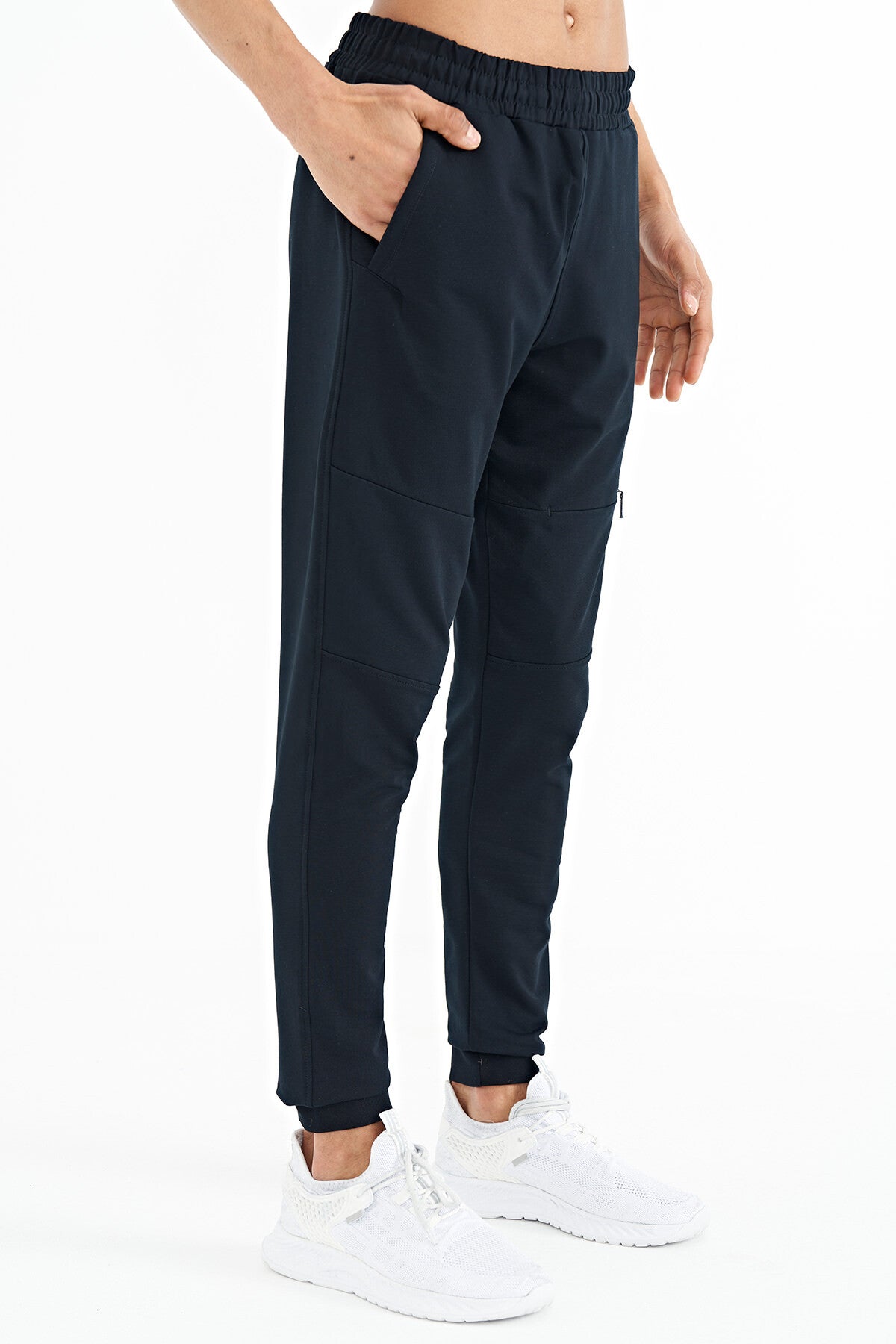 Navy Blue Hidden Pocket Detailed Standard Fit Men's Jogger Tracksuit Bottom - 84958
