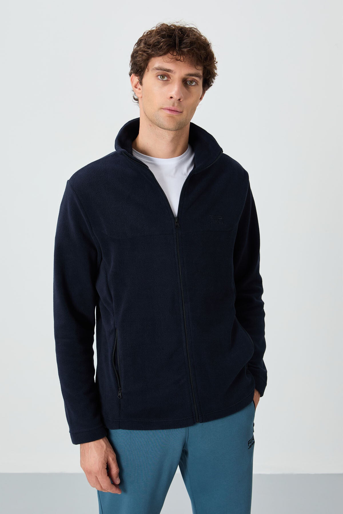 Hardy Navy Blue Standard Fit Polar Men's Sweatshirt - 88299