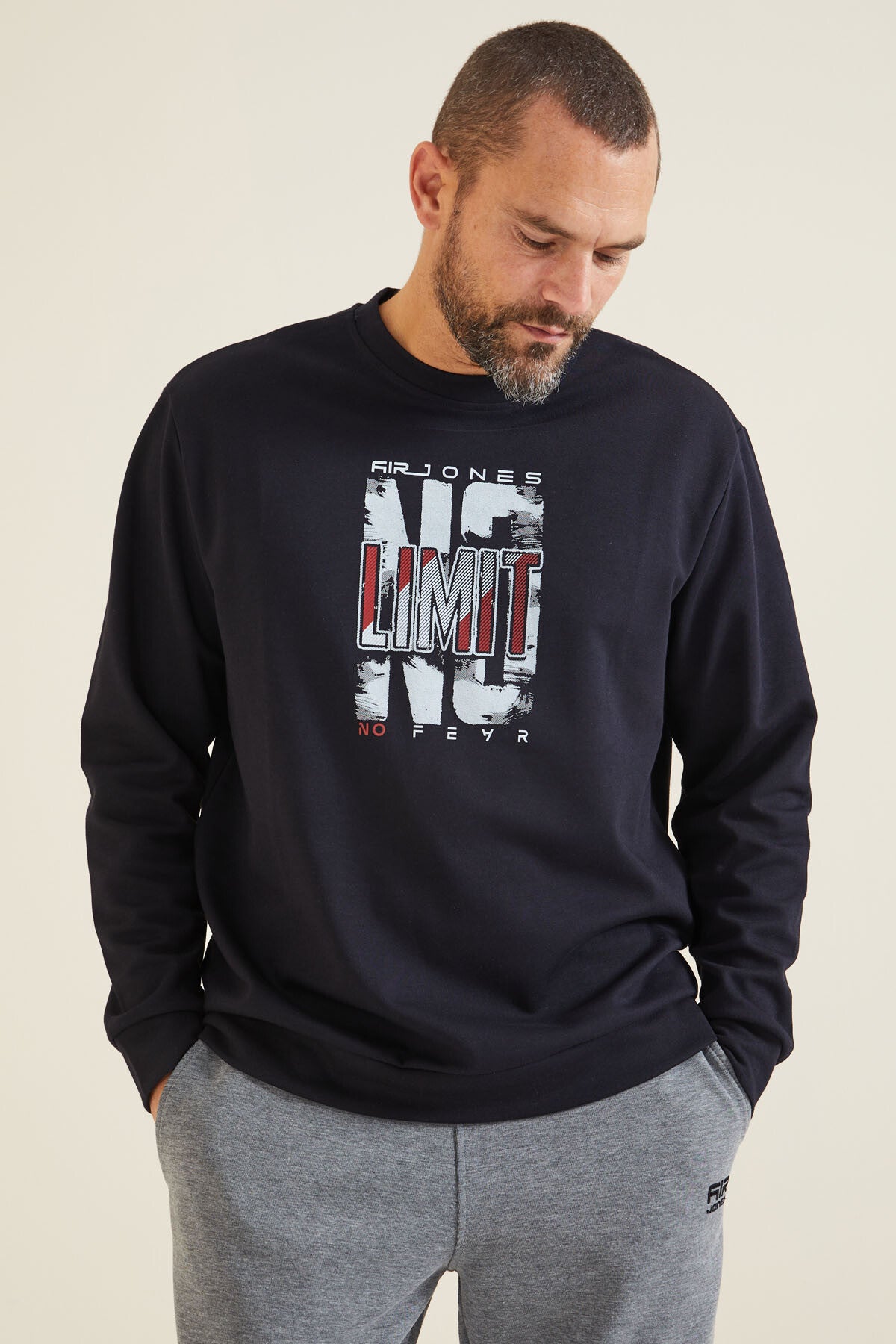 Lindon Navy Blue O Collar Men's Sweatshirt - 88130