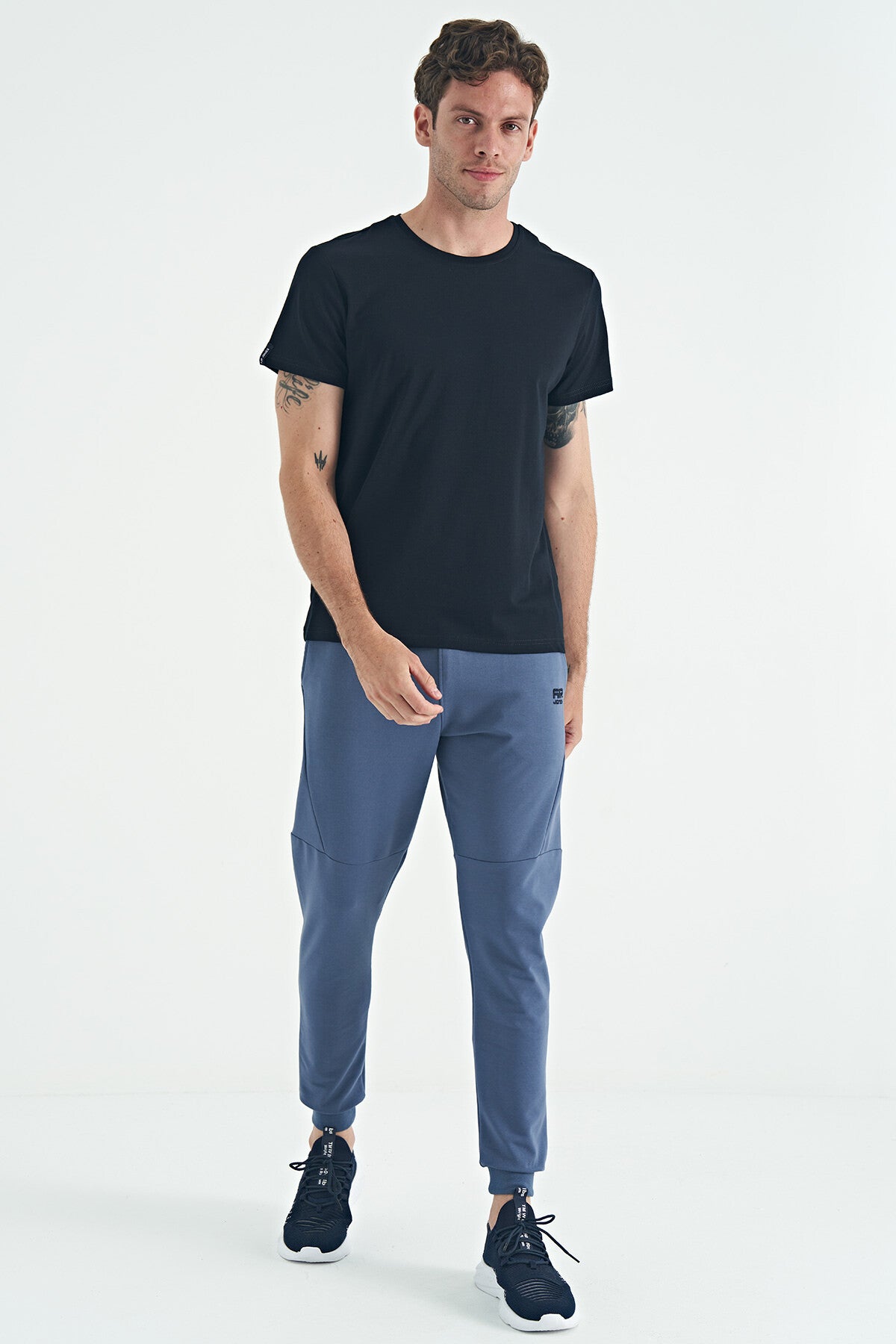 Navy Blue Basic Men's T-Shirt - 88245