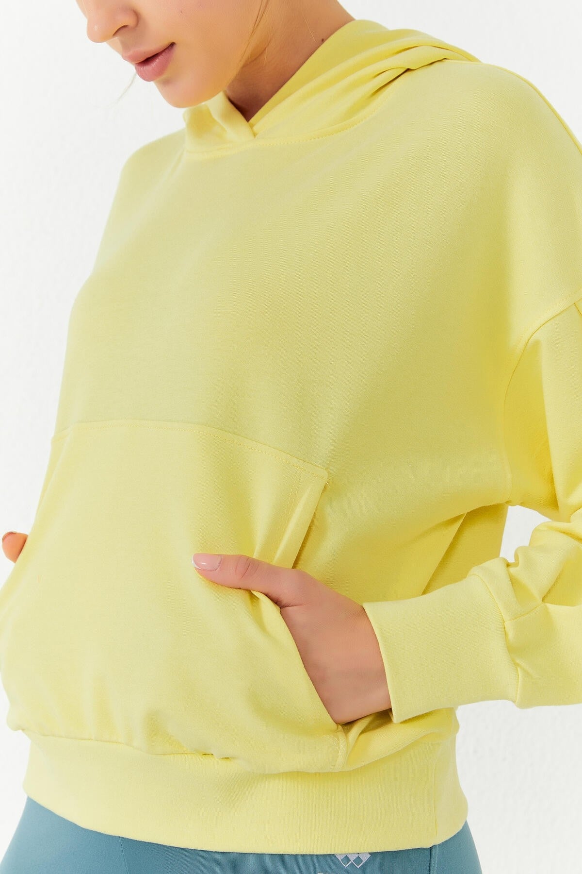 Balloon Lemon Hooded Women's Oversize Sweatshirt - 97156