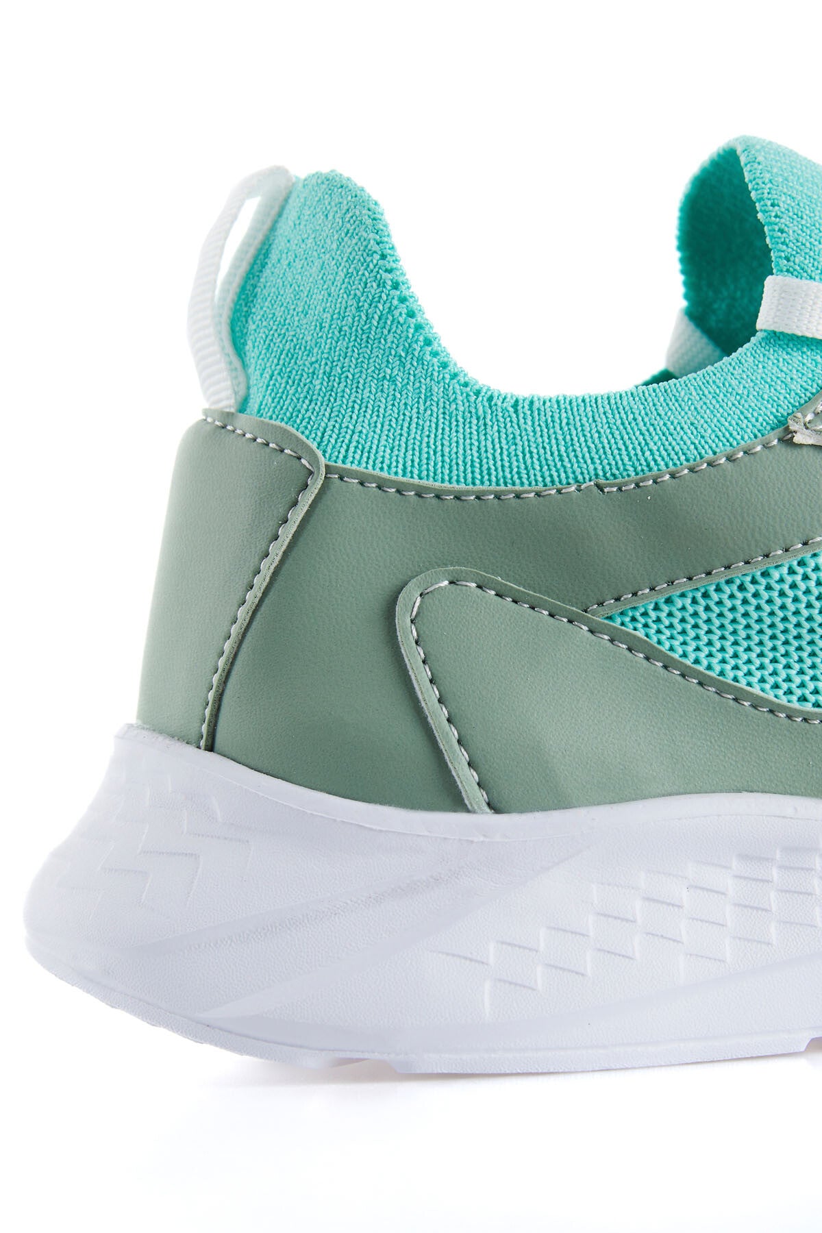 Mint Green High Platform Mesh Detailed Laced Women's Sports Shoes - 89208