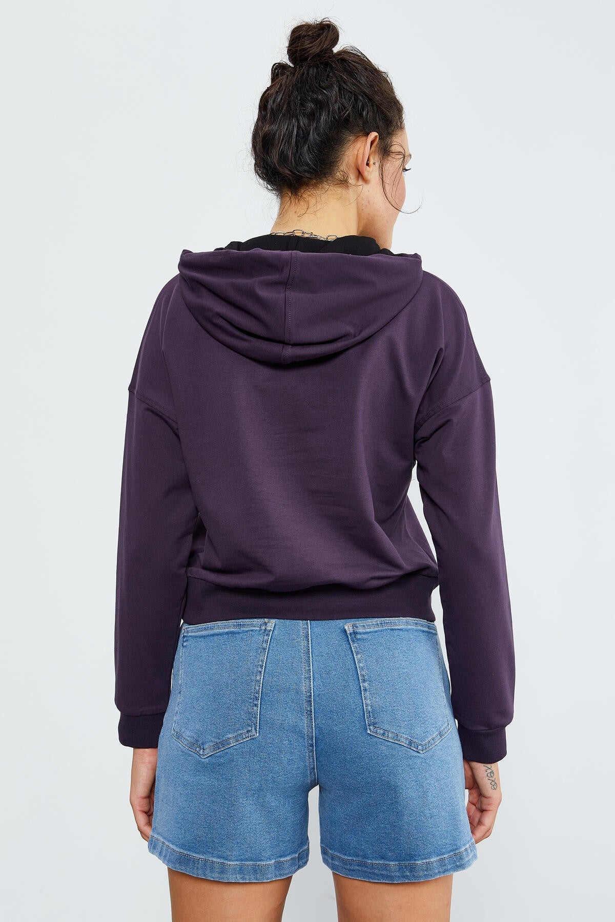 Long Sleeve Comfort Fit Hooded Women's Sweatshirt - 97115
