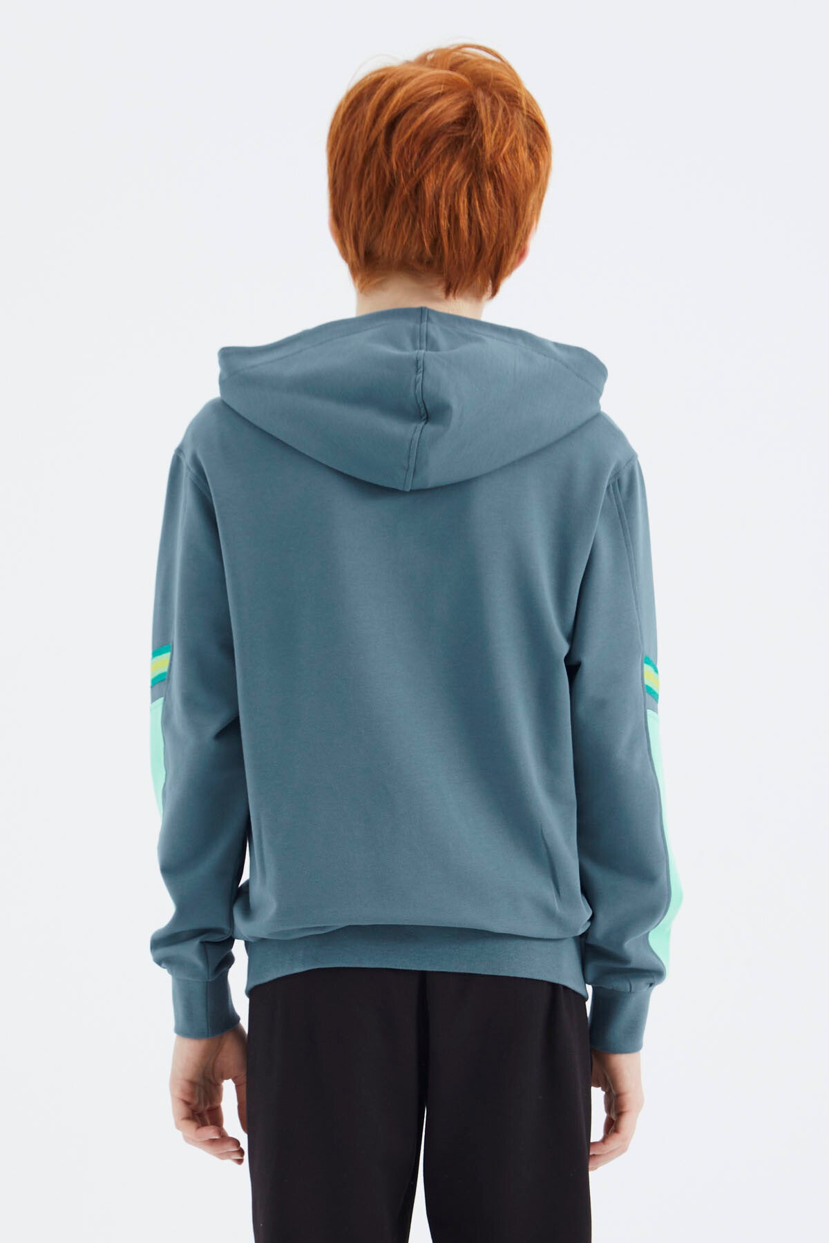 Forest Green Zippered Boys' Sweatshirt - 11180