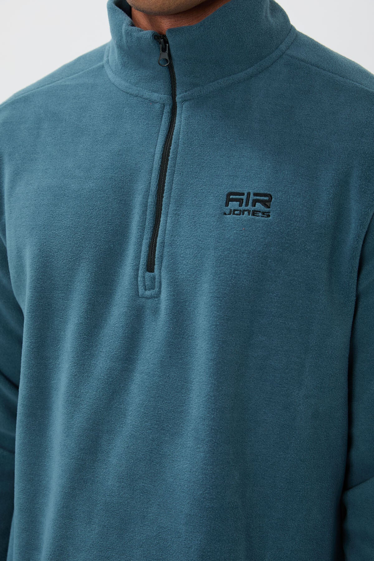 River Forest Green Straight Collar Men's Fleece Sweatshirt - 88310
