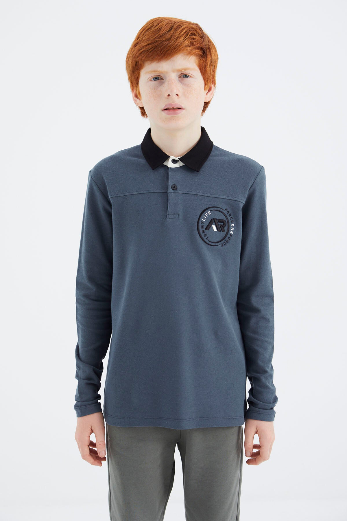 Forest Green Polo Collar Boys T-Shirt - 11172